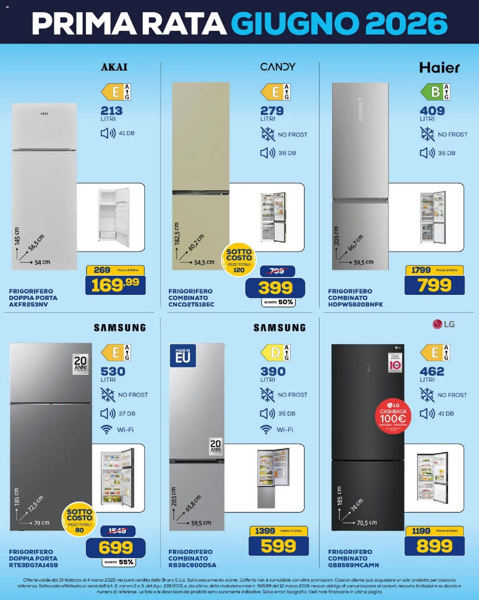 Volantino BRUNO del 19.02.2026 | Pagina: 16 | Prodotti: Frigorifero, Samsung