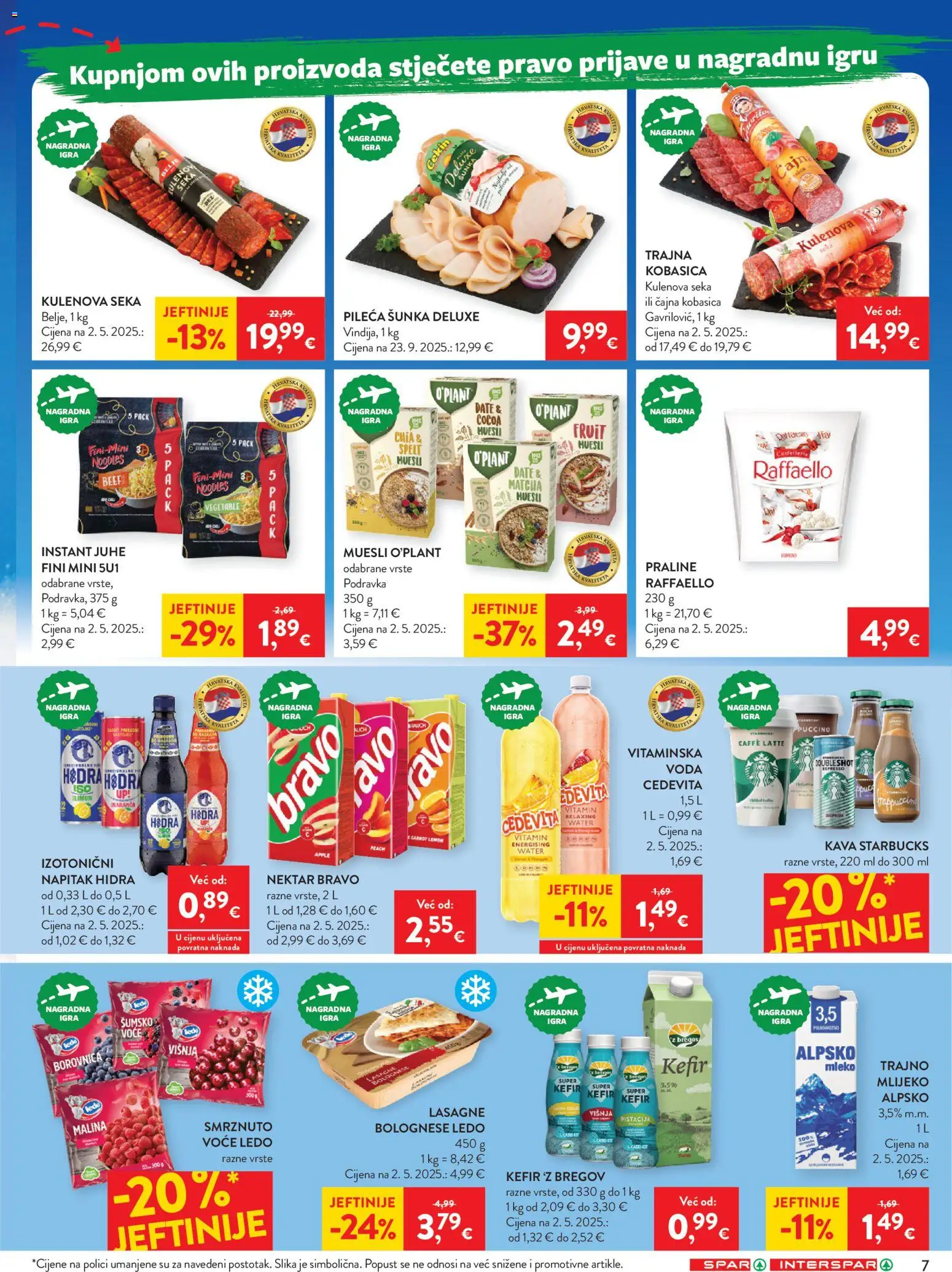 Spar katalog | vrijedi od 21.01.2026 | Stranica: 7 | Proizvodi: Mlijeko, Ledo, Voda, Kefir