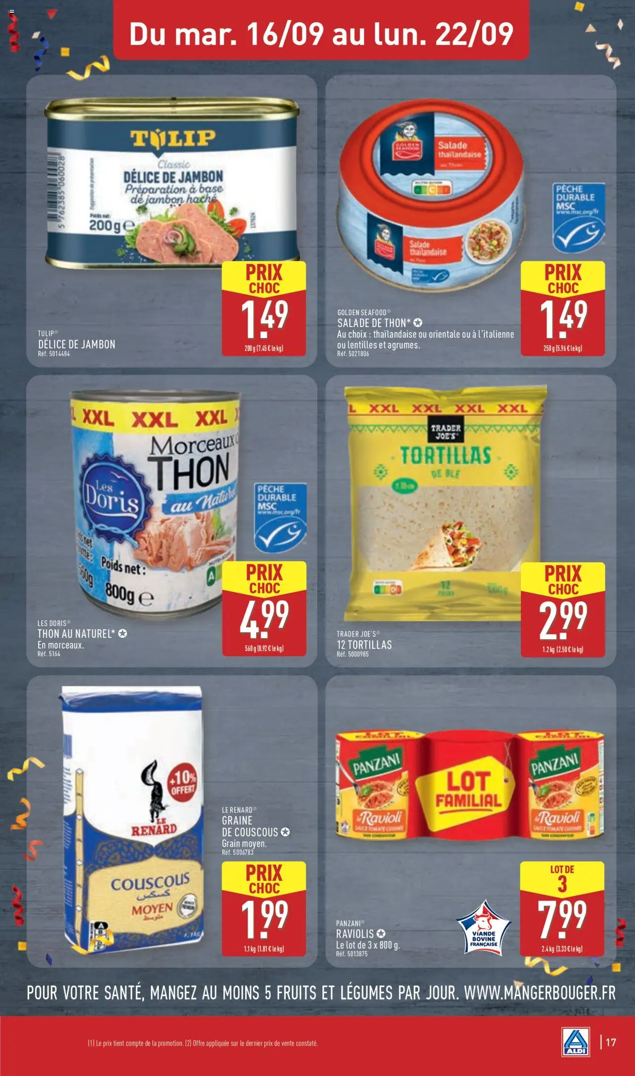  | Page: 20 | Produits: Poids, Thon, Couscous, Jambon