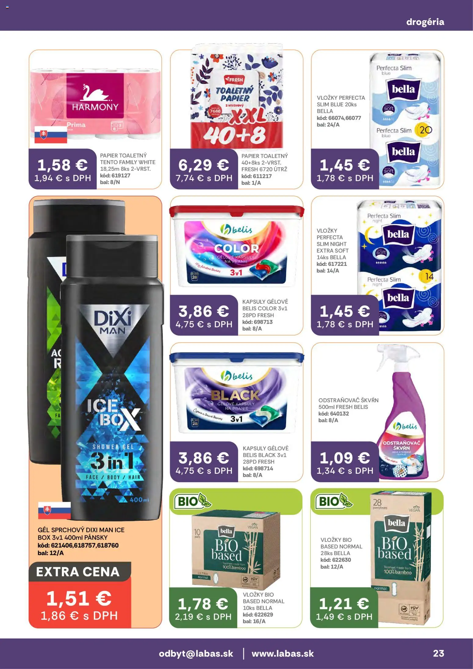 Nové Labaš akcie – leták je platný od 30.01.2026 | Strana: 23 | Produkty: Odstraňovač škvŕn