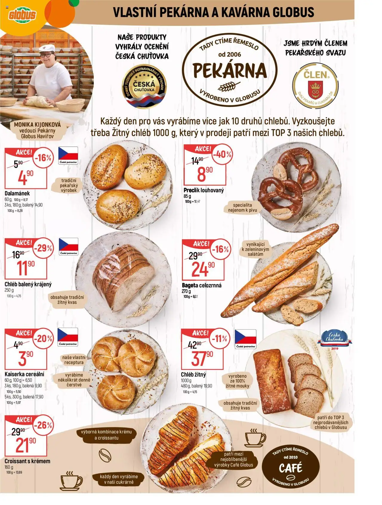 Globus leták - Havířov od 22.10.2025 | Strana: 7 | Produkty: Globus, Kaiserka, Žitný chléb, Pekárna