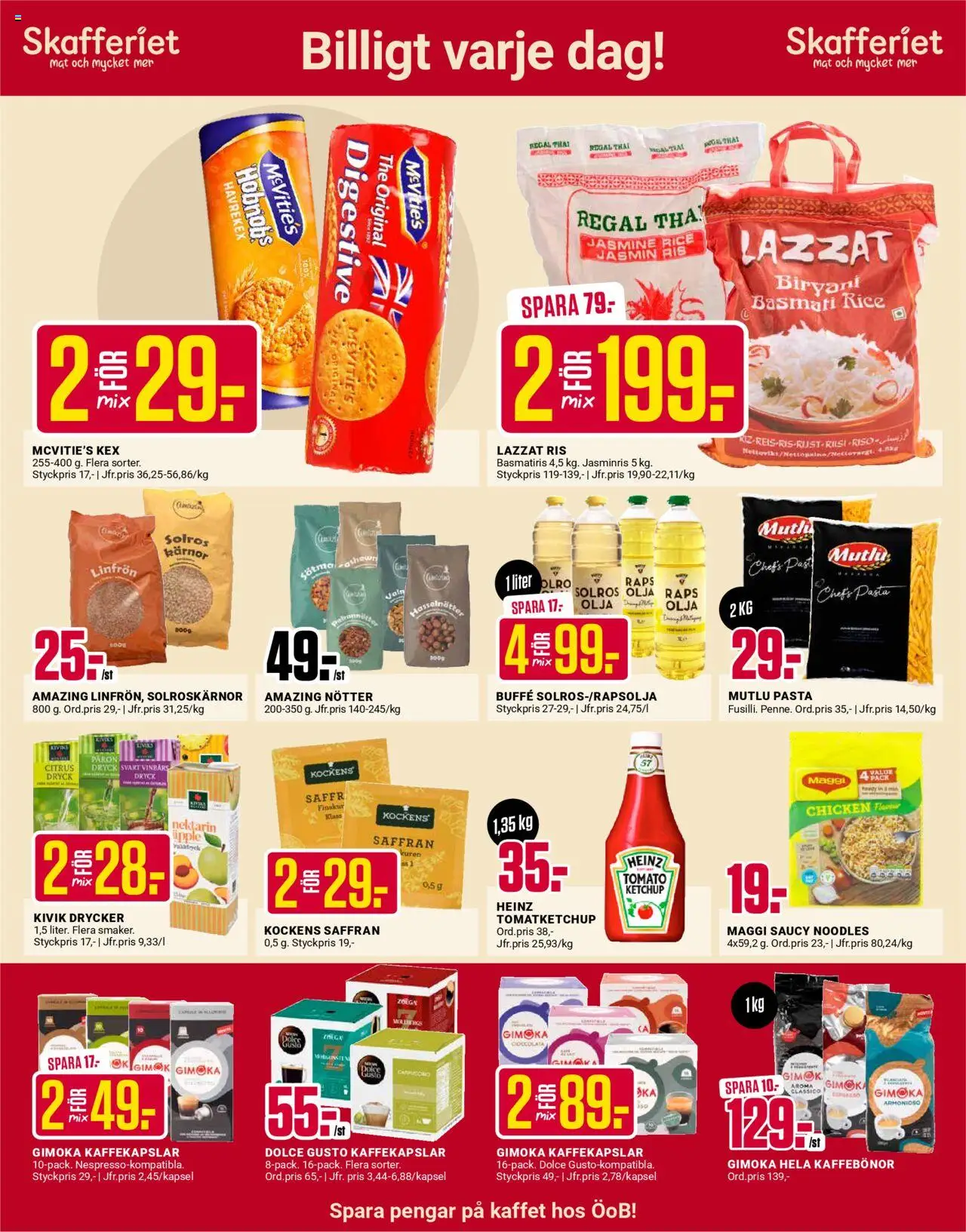 ÖoB reklamblad aktuell från 29.09.2025 | Sida: 6 | Produkter: Kaffekapslar, Nektarin, Pasta, Ketchup