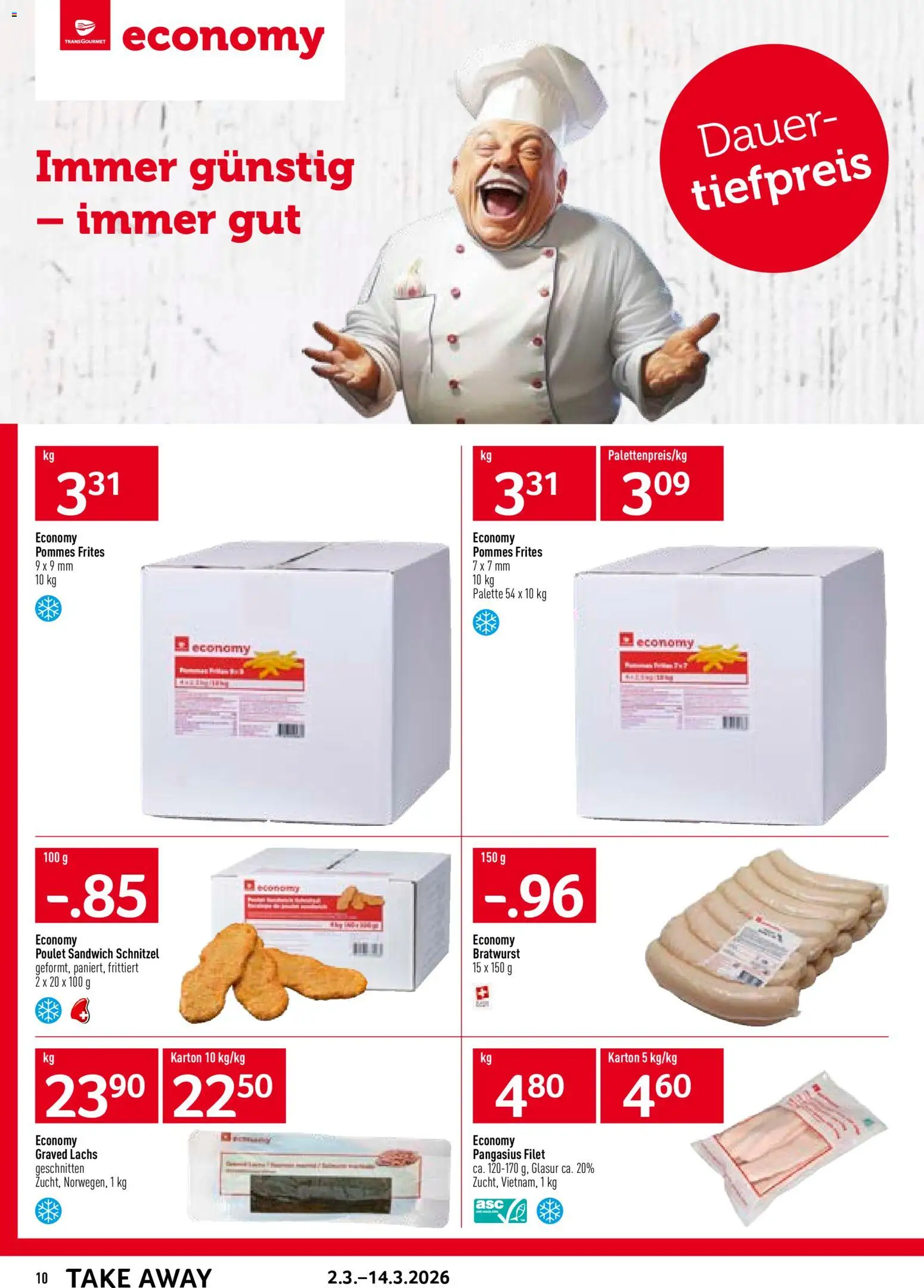 Prodega Aktionen Take Away – gültig ab 02.03.2026 | Seite: 10 | Produkte: Pommes Frites, Lachs