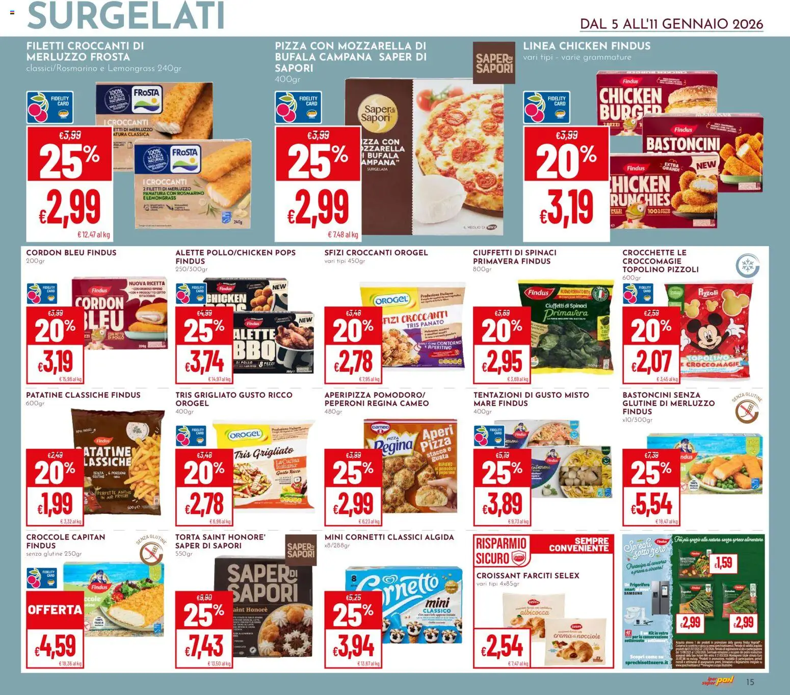 Volantino Pan del 05.01.2026 | Pagina: 15 | Prodotti: Nocciole, Crocchette, Torta, Aperitivo