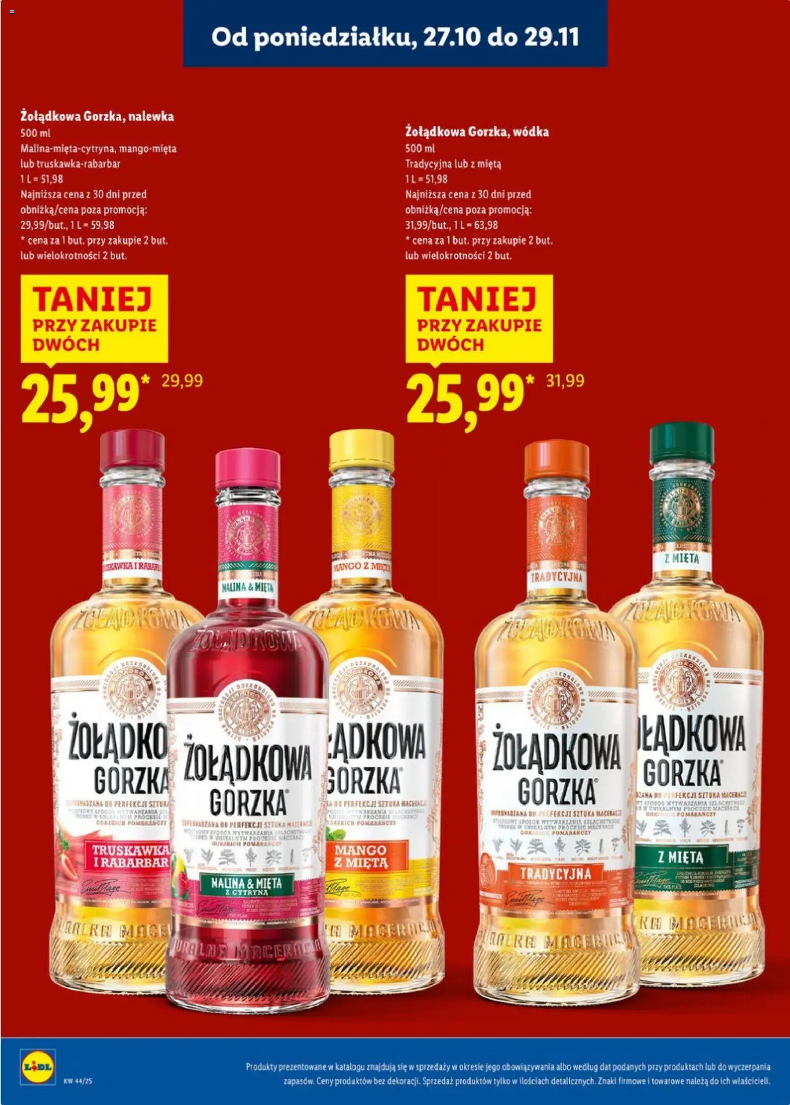 Lidl Katalog alkoholi mocnych od 27.10.2025 | Strona: 23 | Produkty: Mango, Pralka, Mięta, Wódka