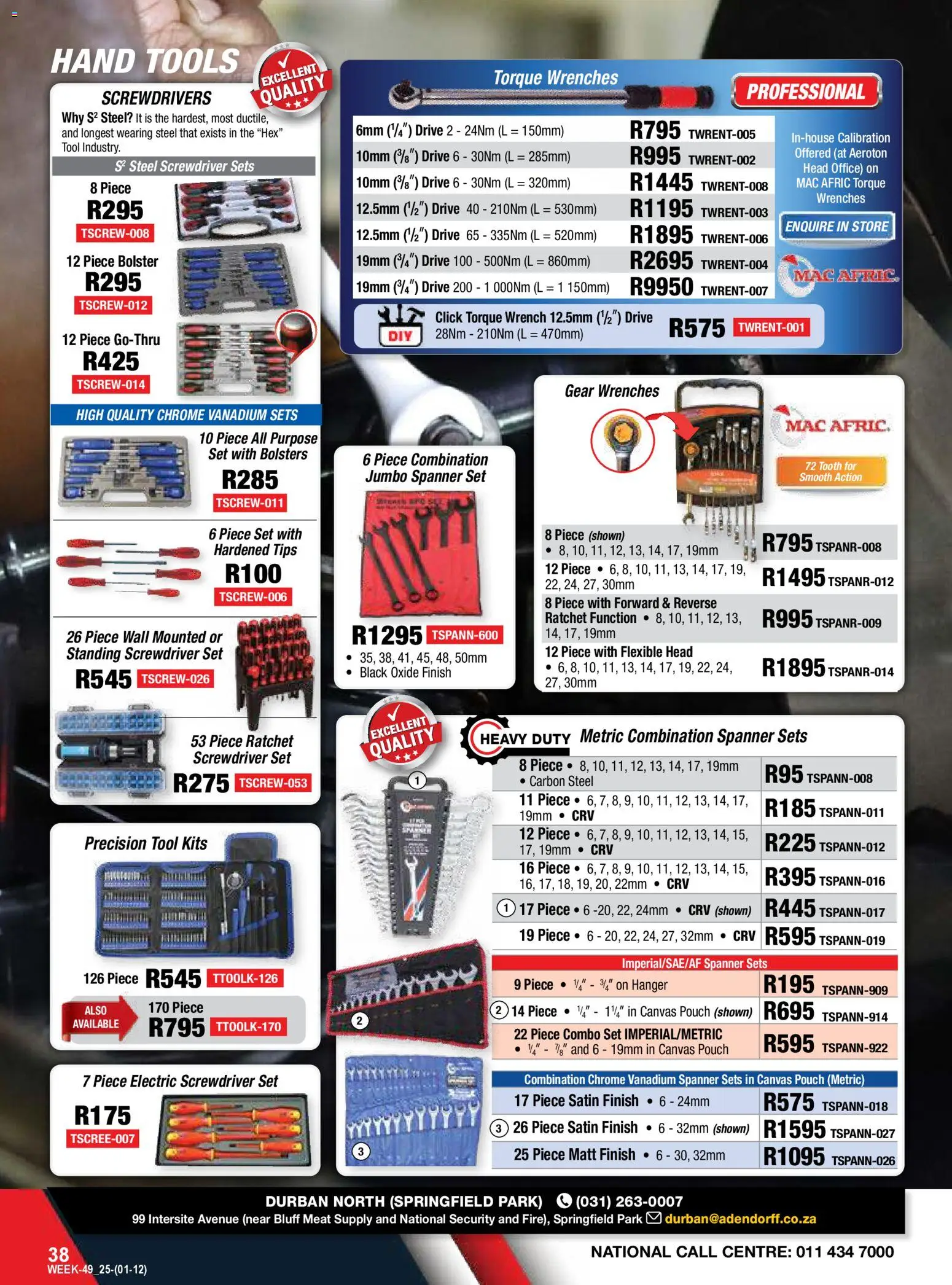 New Adendorff catalogue – valid from 01.12.2025 | Page: 40 | Products: Wrench, Canvas