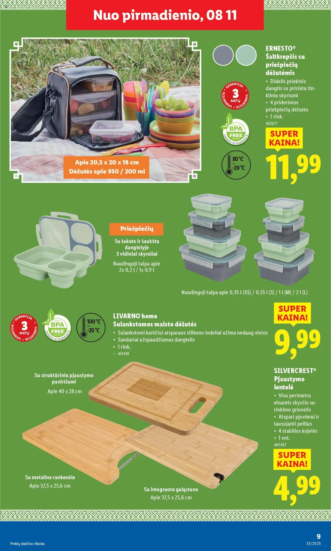 LIDL - Leidinys - Ne maisto prekių pasiūlymai│galioja nuo 11.08.2025 | Puslapis: 9