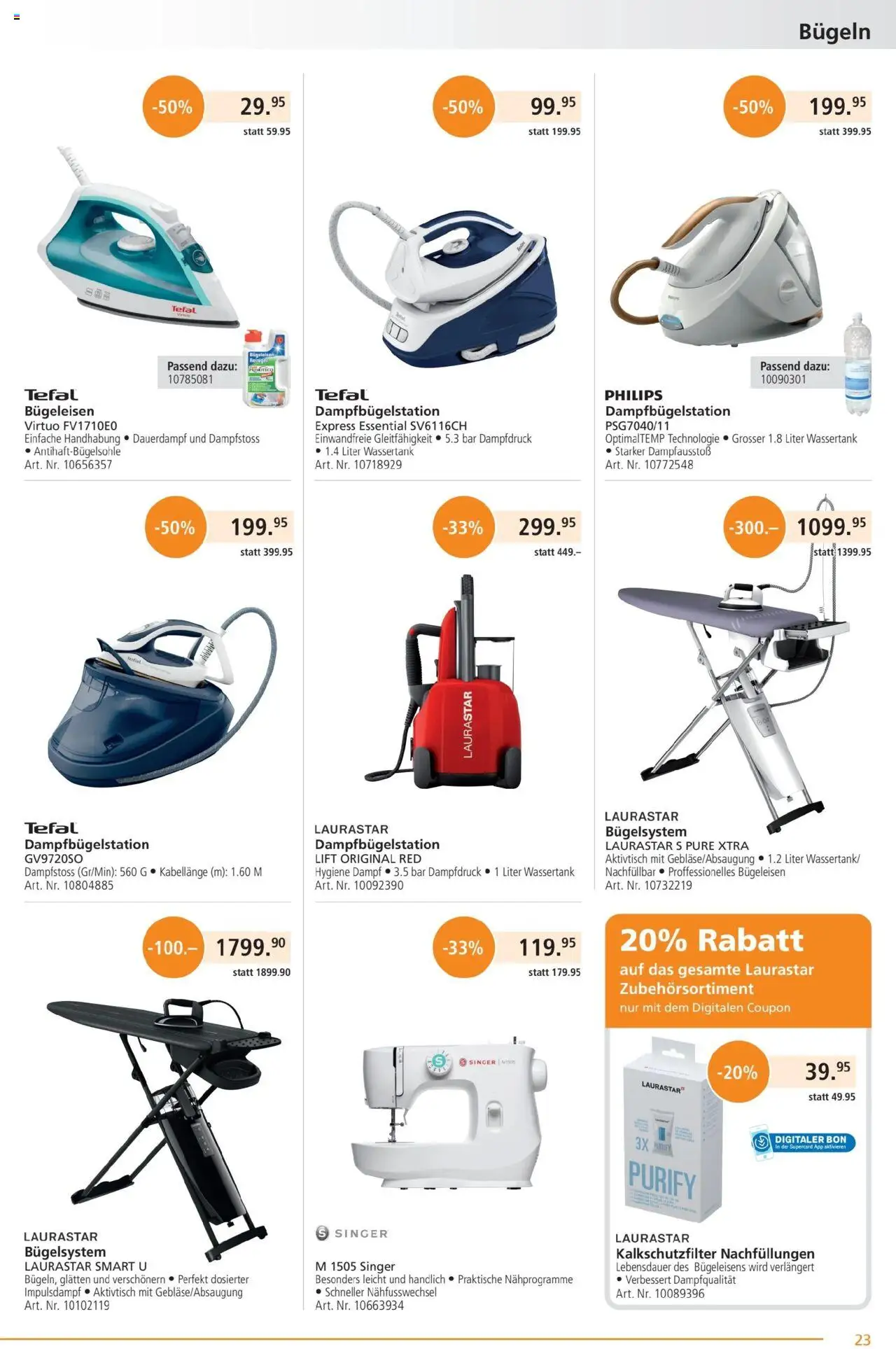 Fust Aktionen ab 23.06.2025 | Seite: 23 | Produkte: Bügeleisen, Philips