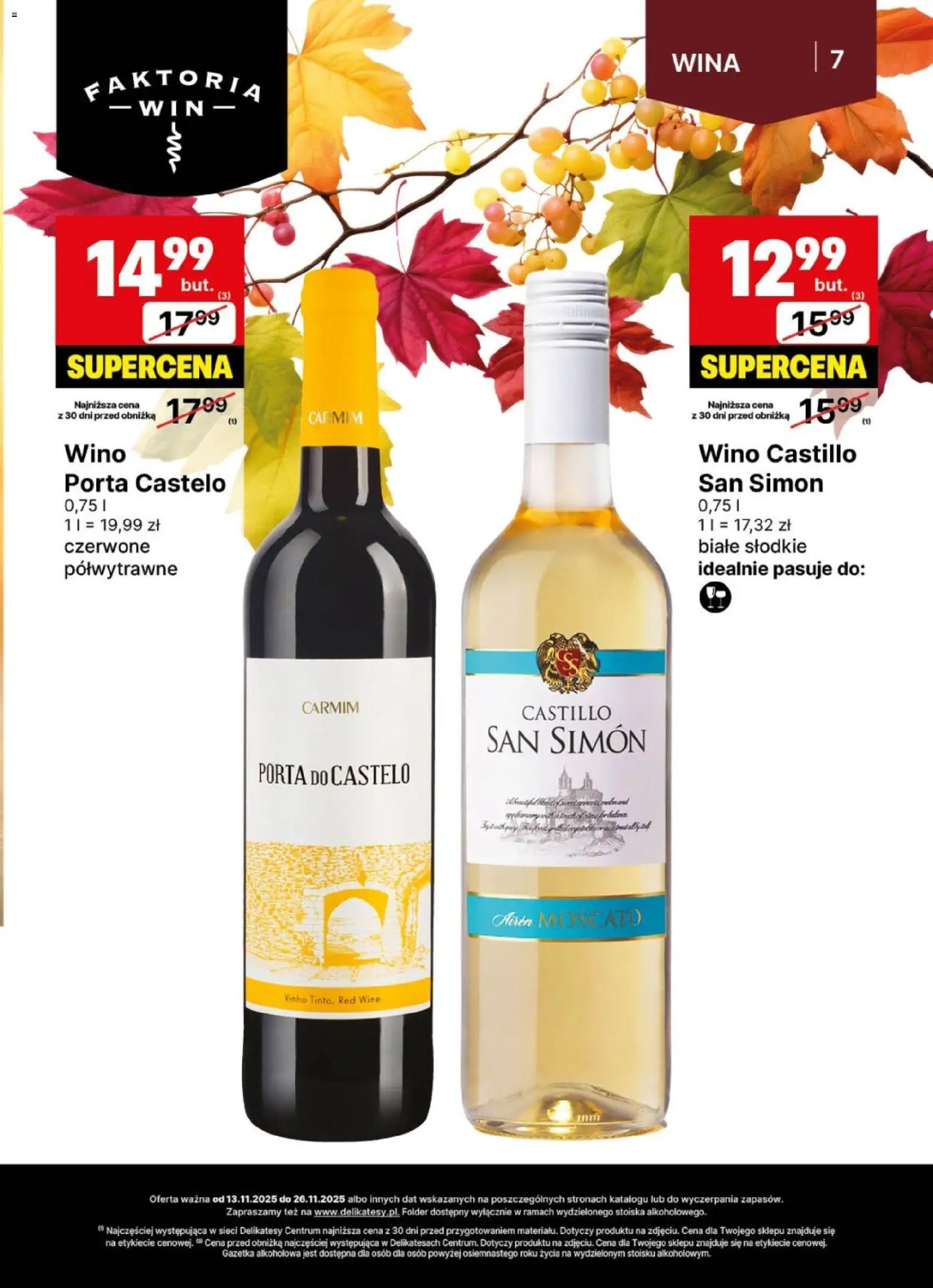 Delikatesy Centrum Gazetka - DeliBarek od 13.11.2025 | Strona: 7 | Produkty: Delikatesy, Wino