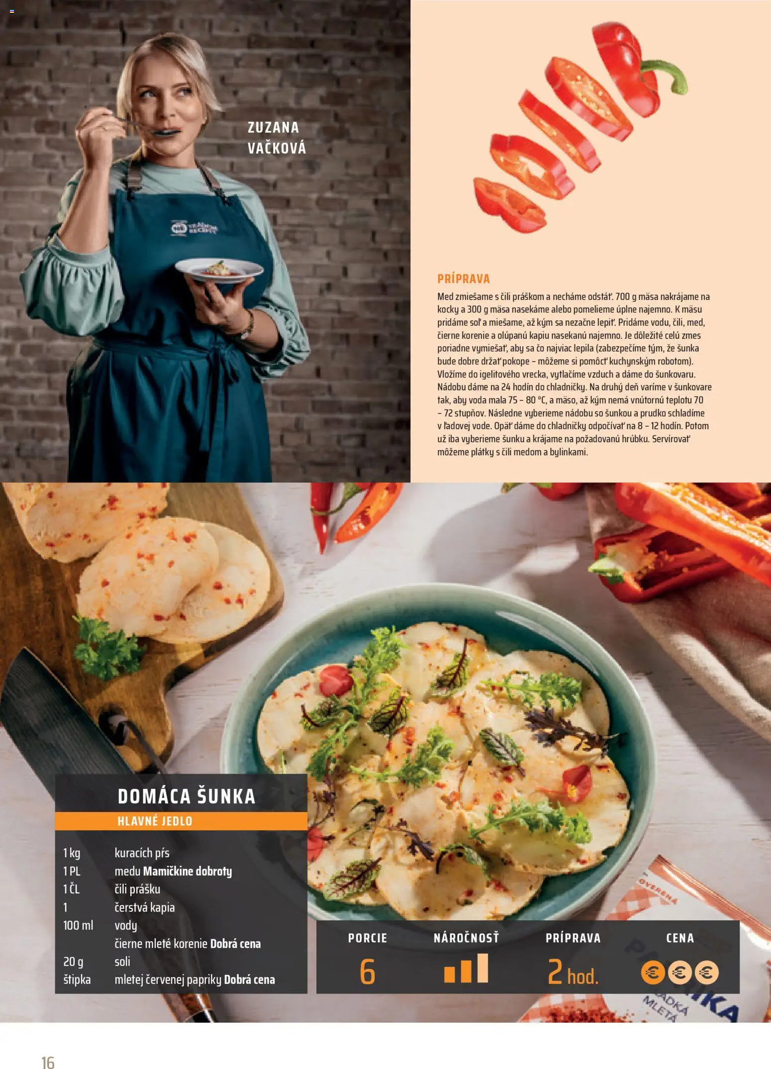 Nové COOP Jednota akcie – leták je platný od 01.05.2026 | Strana: 16 | Produkty: Šunka, Korenie, Voda, Kápia