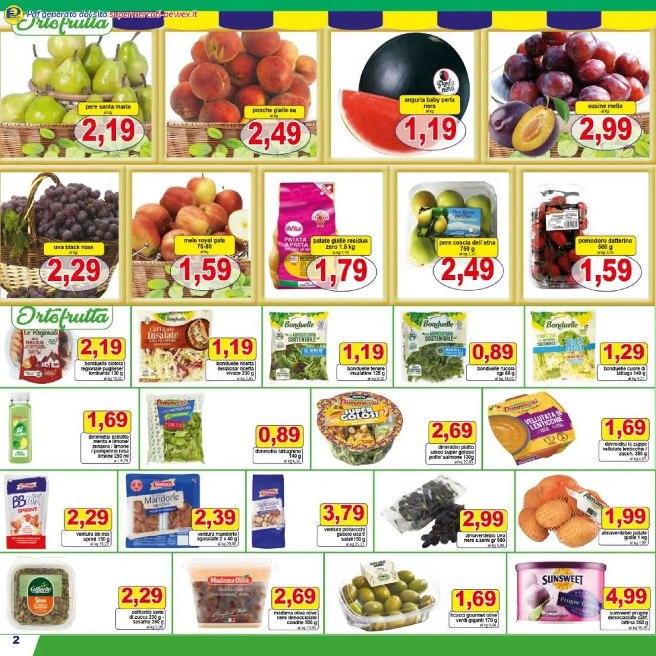 Volantino Pewex del 18.08.2025 | Pagina: 2 | Prodotti: Limone, Uva, Susine, Menta