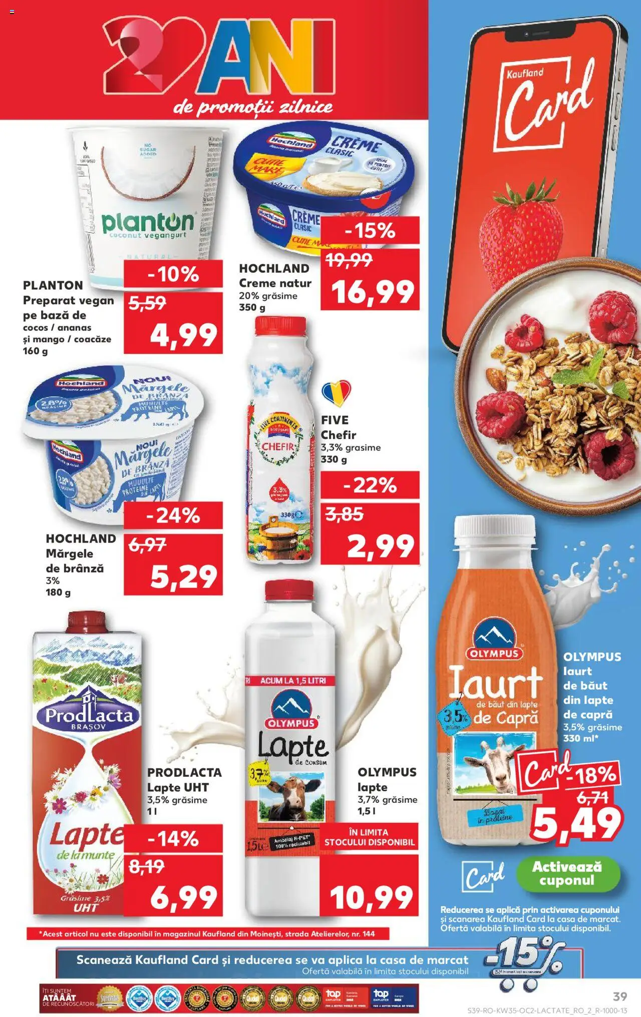 Kaufland RO akciós ujság - amely érvényes a következő dátumtól: 27.08.2025 | Oldal: 39 | Termékek: Vegán, Mangó