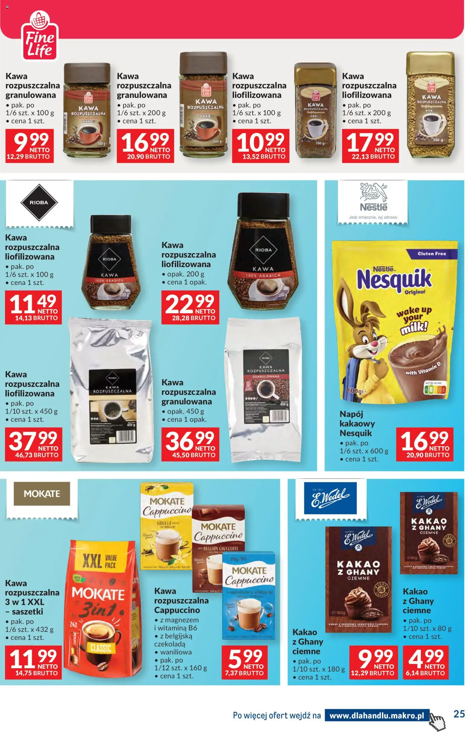 Makro Gazetka - Dystrybucja do sklepów od 25.11.2025 | Strona: 25 | Produkty: Kakao, Cappuccino, Kawa, Czekolada