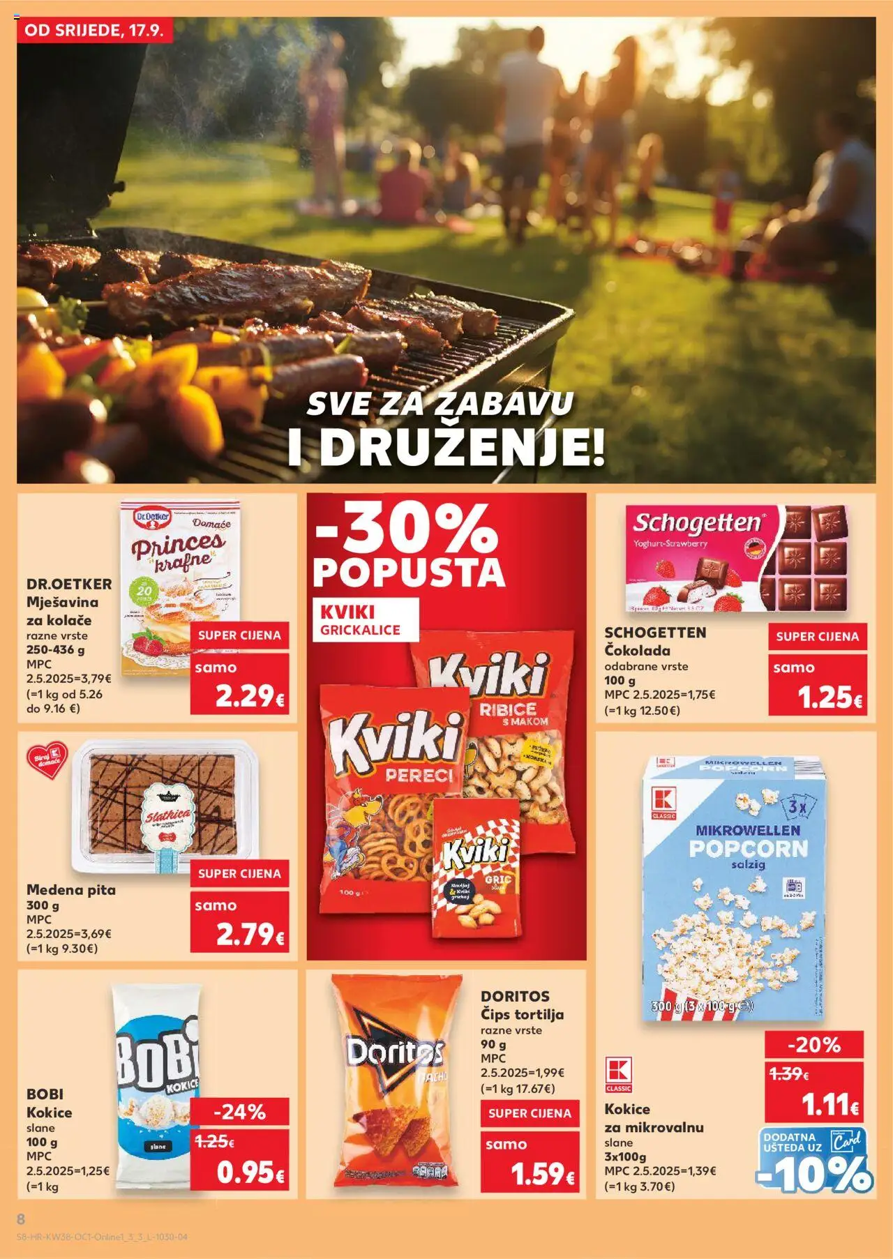 Kaufland katalog | vrijedi od 17.09.2025 | Stranica: 8 | Proizvodi: Pita, Čips, Kokice, Pereci