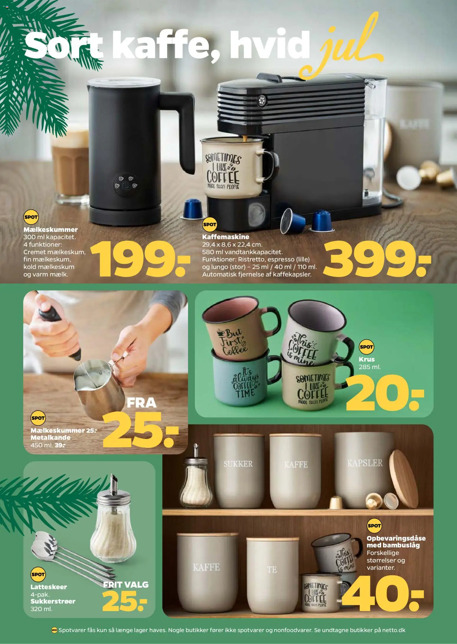 Netto tilbudsavis – gyldig fra 25.10.2025 | Side: 36 | Produkter: Kaffe, Is, Sukker, Kaffemaskine