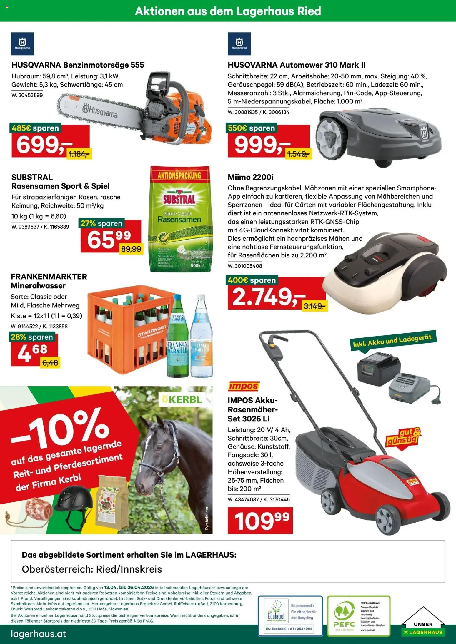 Lagerhaus Wochen Angebote - Schweiggers, Bad Aussee gültig ab 08.04.2026 | Seite: 6 | Produkte: Smartphone, Spiel, Gewicht, Rasenmäher