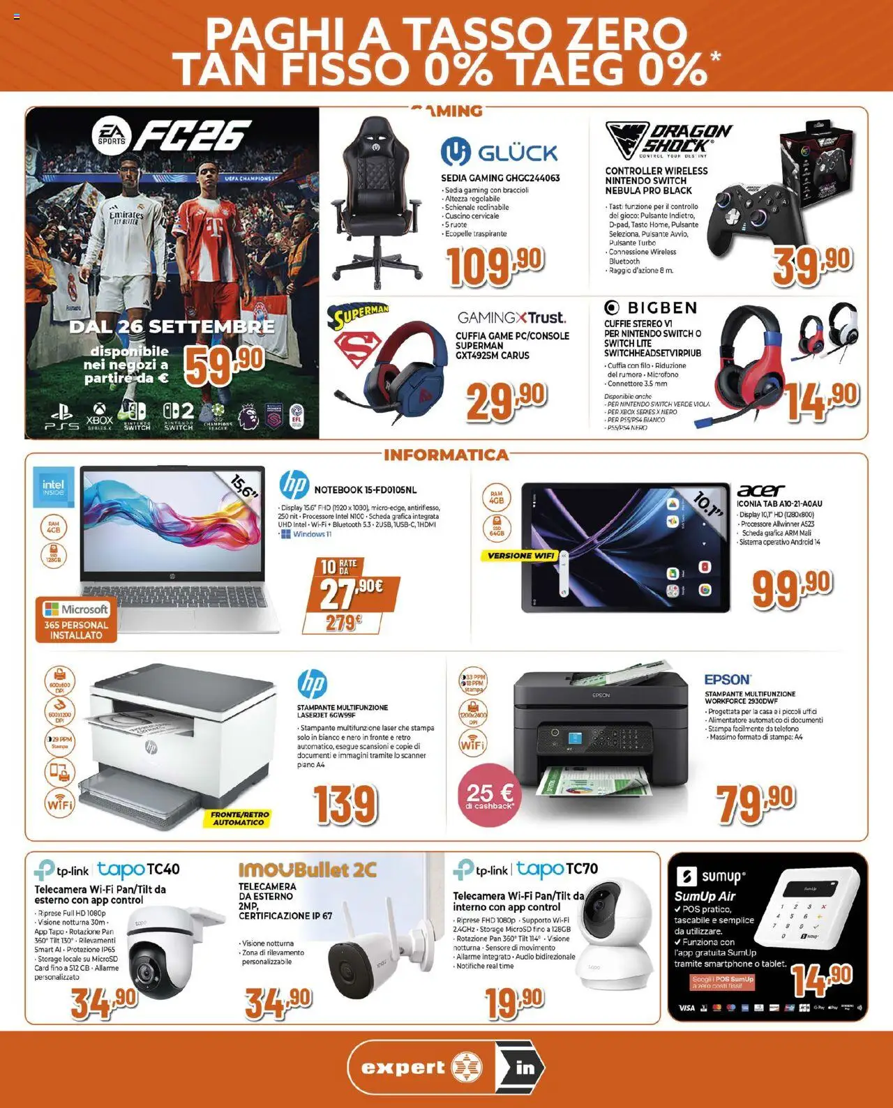 Volantino Ipercoop del 25.09.2025 | Pagina: 4 | Prodotti: Telefono, Cuffie, Xbox, Stampa