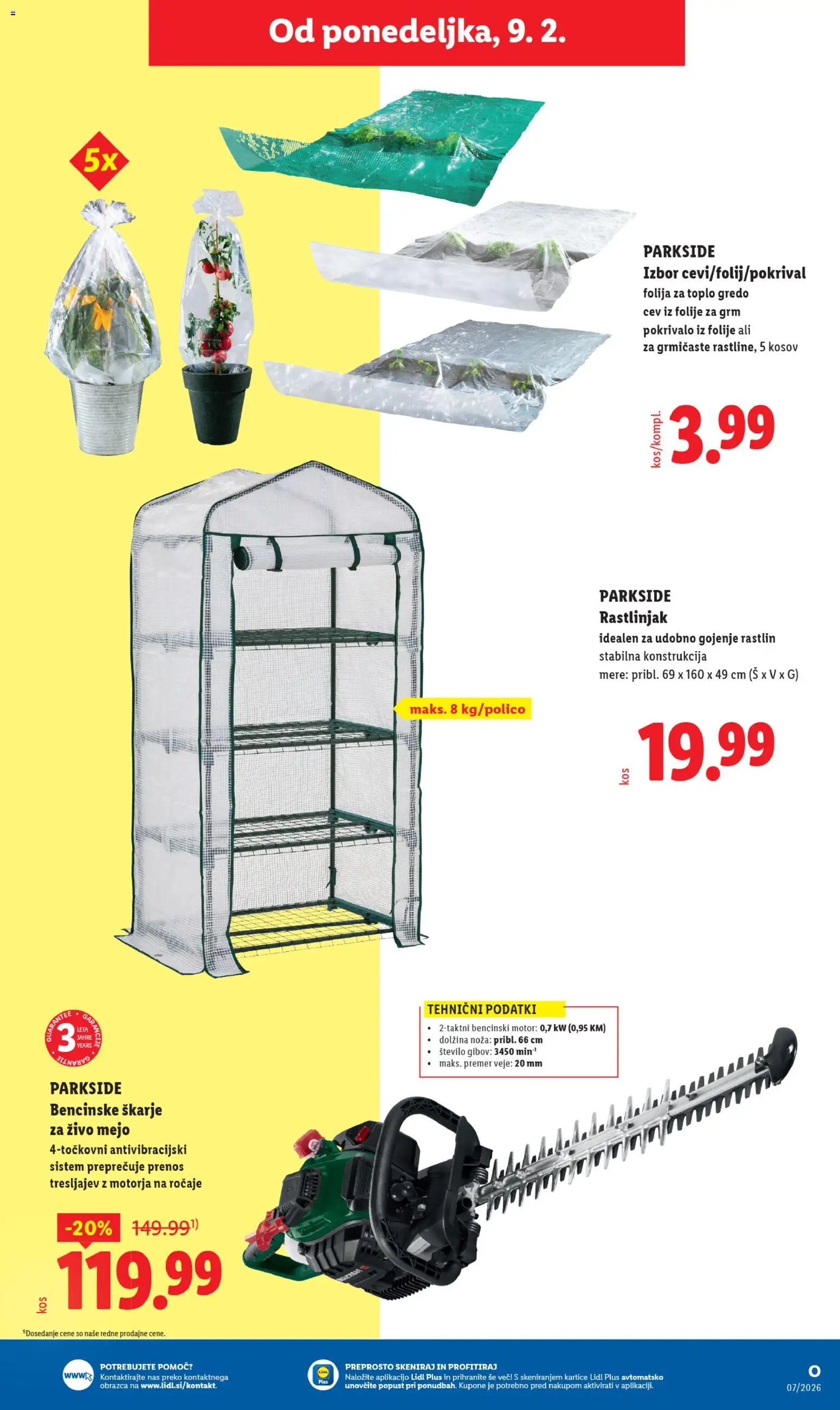 Novi Lidl katalog ponudbe – veljaven od 20.04.2026 | Stran: 3 | Izdelki: Škarje za živo mejo, Folija