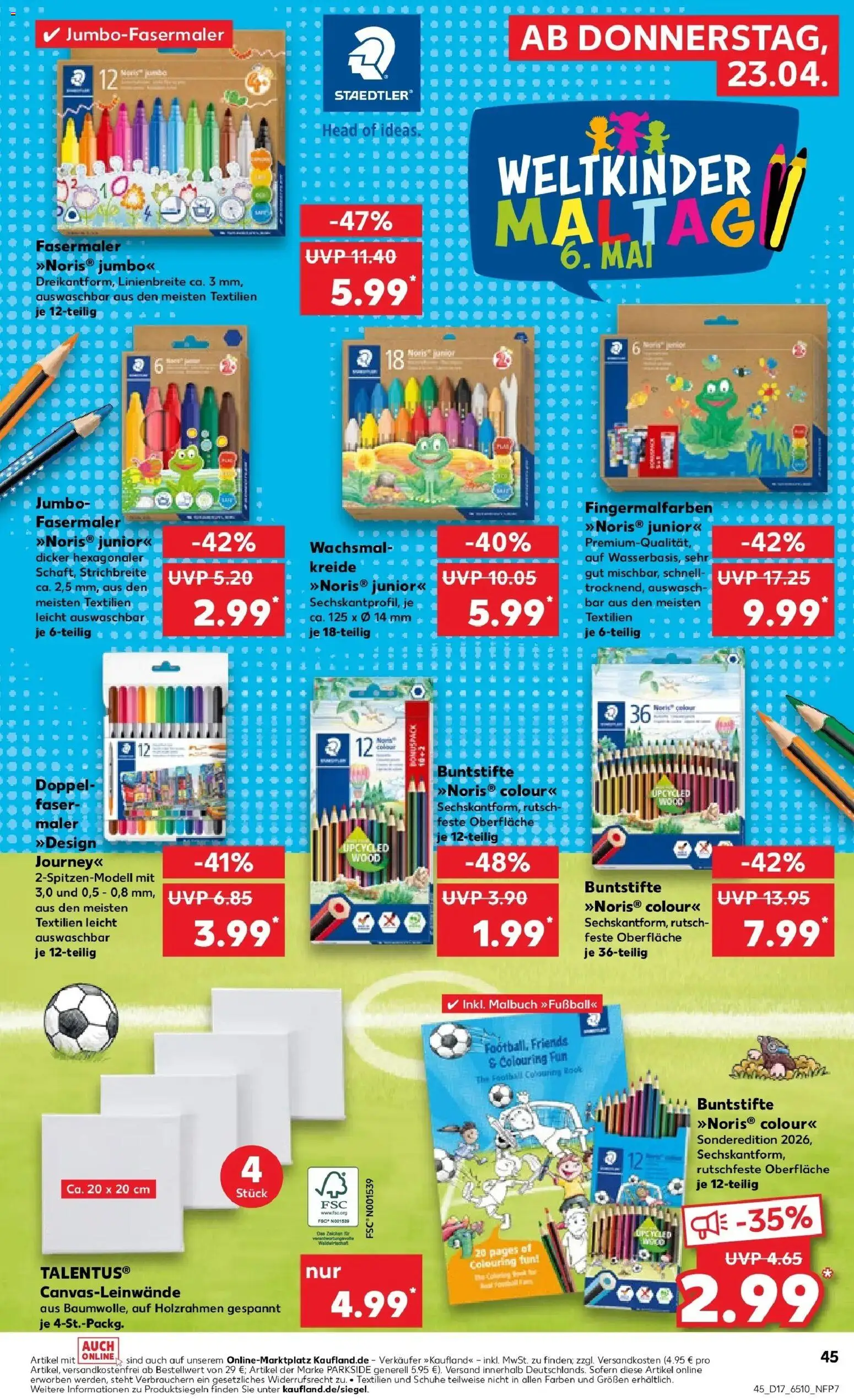 Kaufland Prospekt Schwerte	 – gültig ab 23.04.2026 | Seite: 45 | Produkte: Fußball, Football