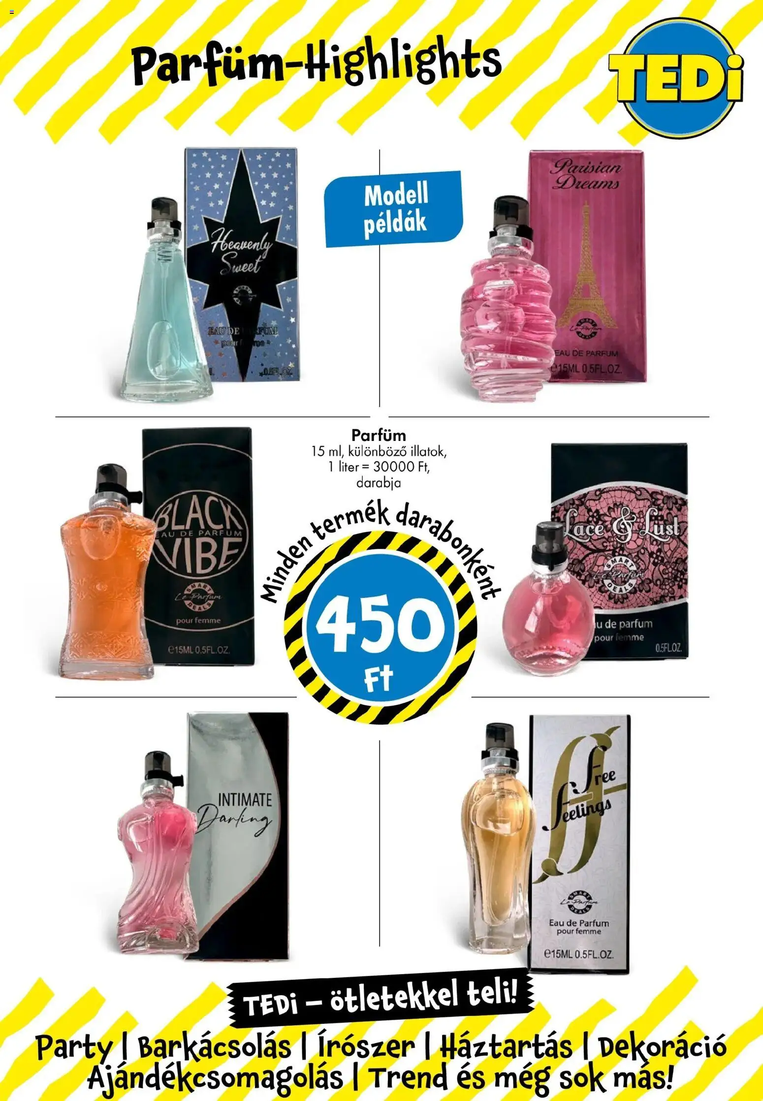 TEDi akciós ujság - amely érvényes a következő dátumtól: 27.02.2026 | Oldal: 15 | Termékek: Parfüm, Dekoráció