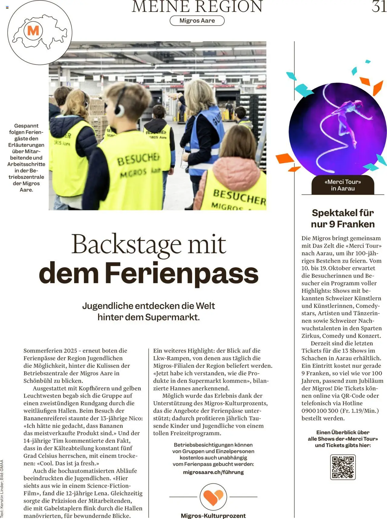 Migros - Magazin ab 18.08.2025 | Seite: 31 | Produkte: Bananen