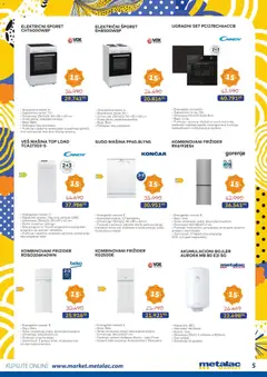 Metalac Market katalog - pregled Metalac Market kataloga - važi od 01.11.2025 | Strana: 5 | Proizvode: Vrata, Candy, Zamrzivač, Šporet