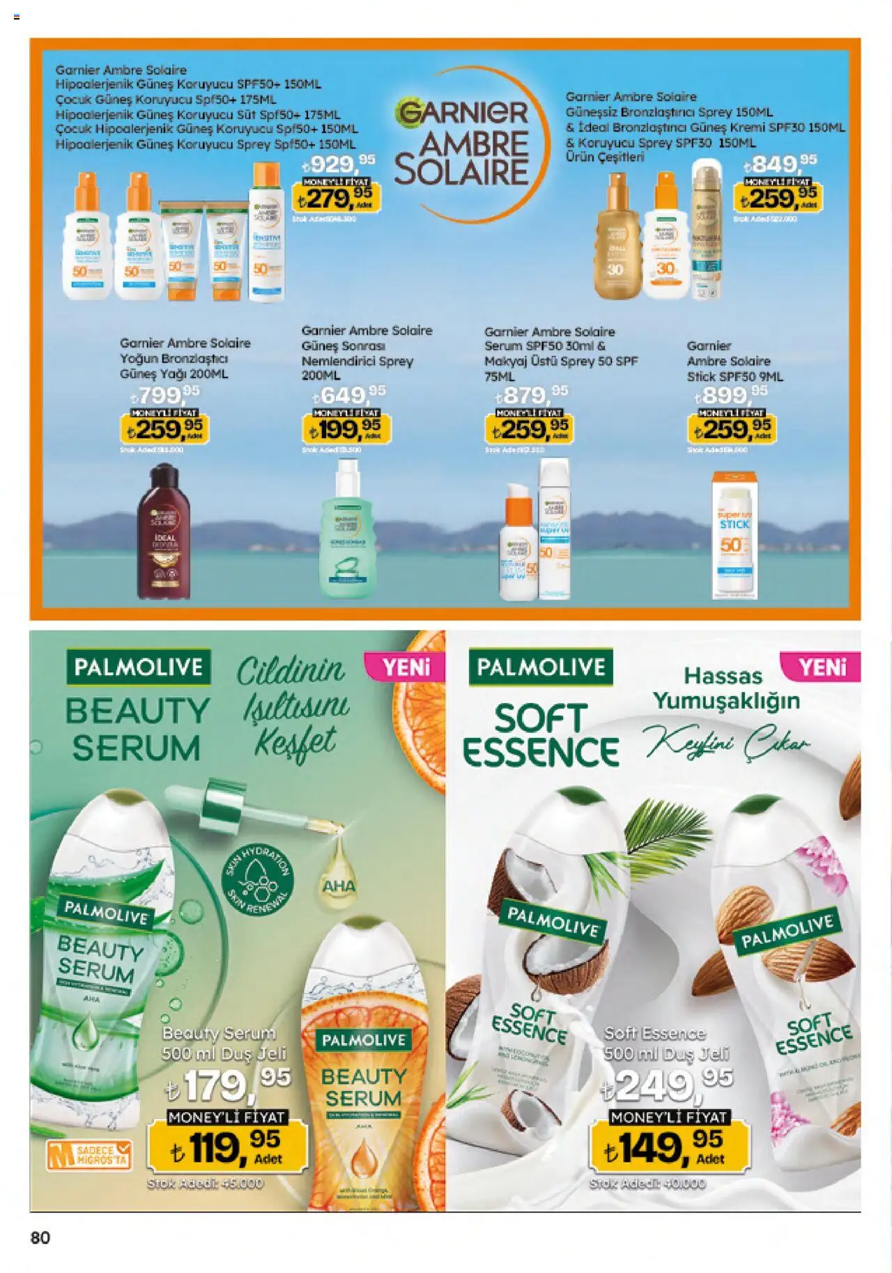 Migros Katalog - 5M Migroskop Dijital - 07.08.2025 tarihinden itibaren geçerlidir | Sayfa: 80 | Ürünler: Duş, Güneş kremi, Süt, Makyaj