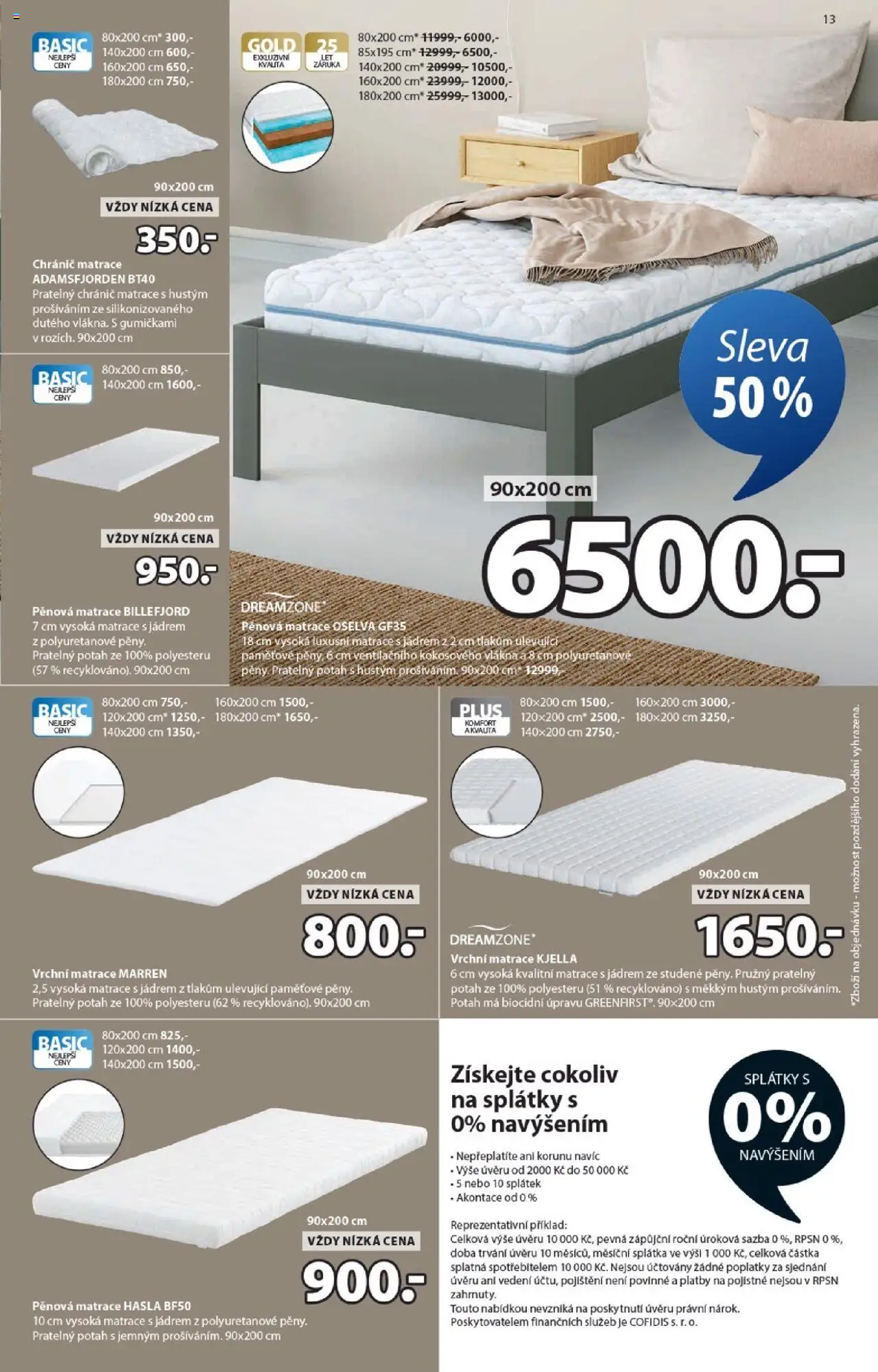 JYSK leták od 20.10.2025 | Strana: 13 | Produkty: Chránič matrace, Matrace