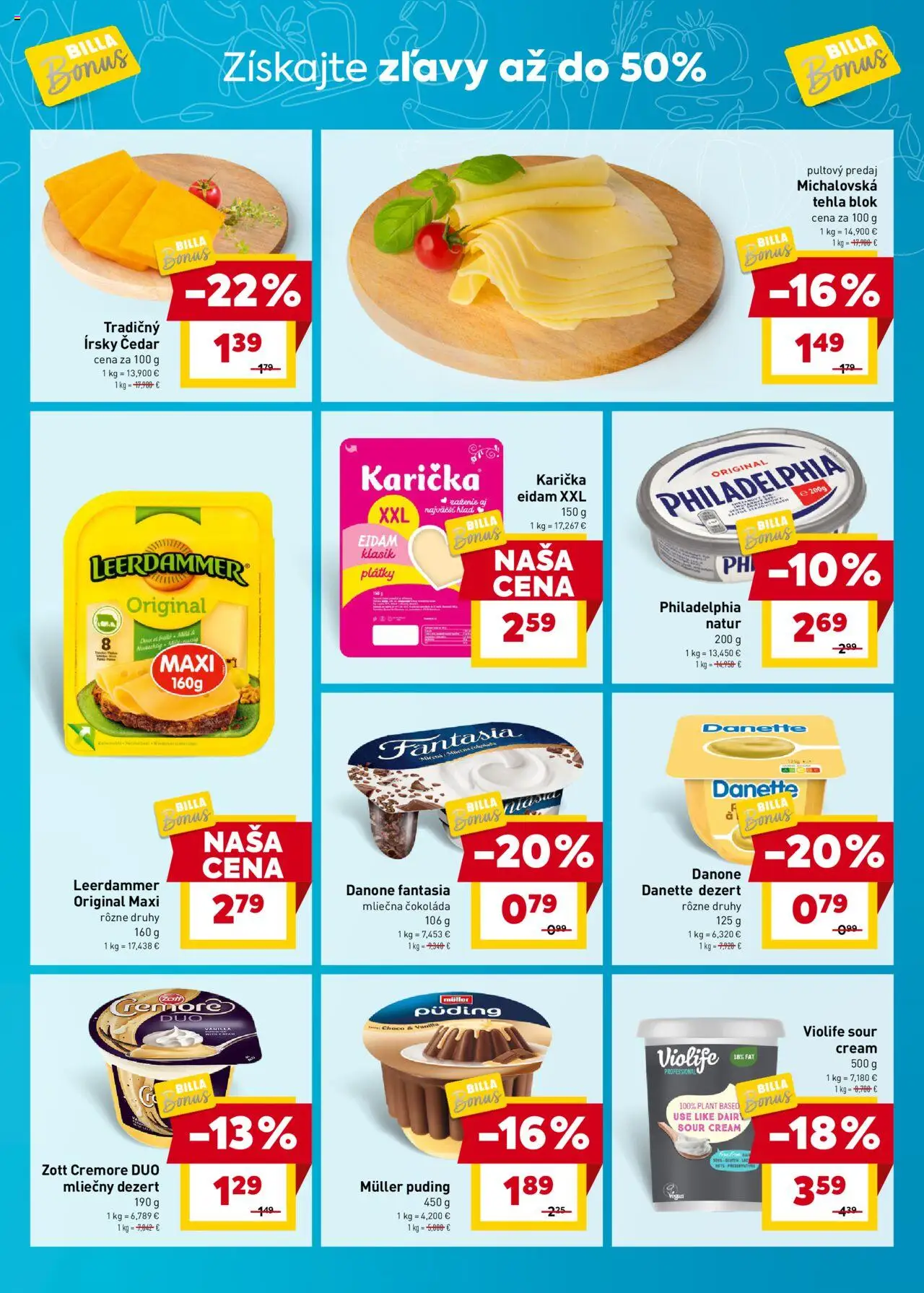 Billa leták │ platný od 13.08.2025 | Strana: 3 | Produkty: Eidam, Puding, Čokoláda