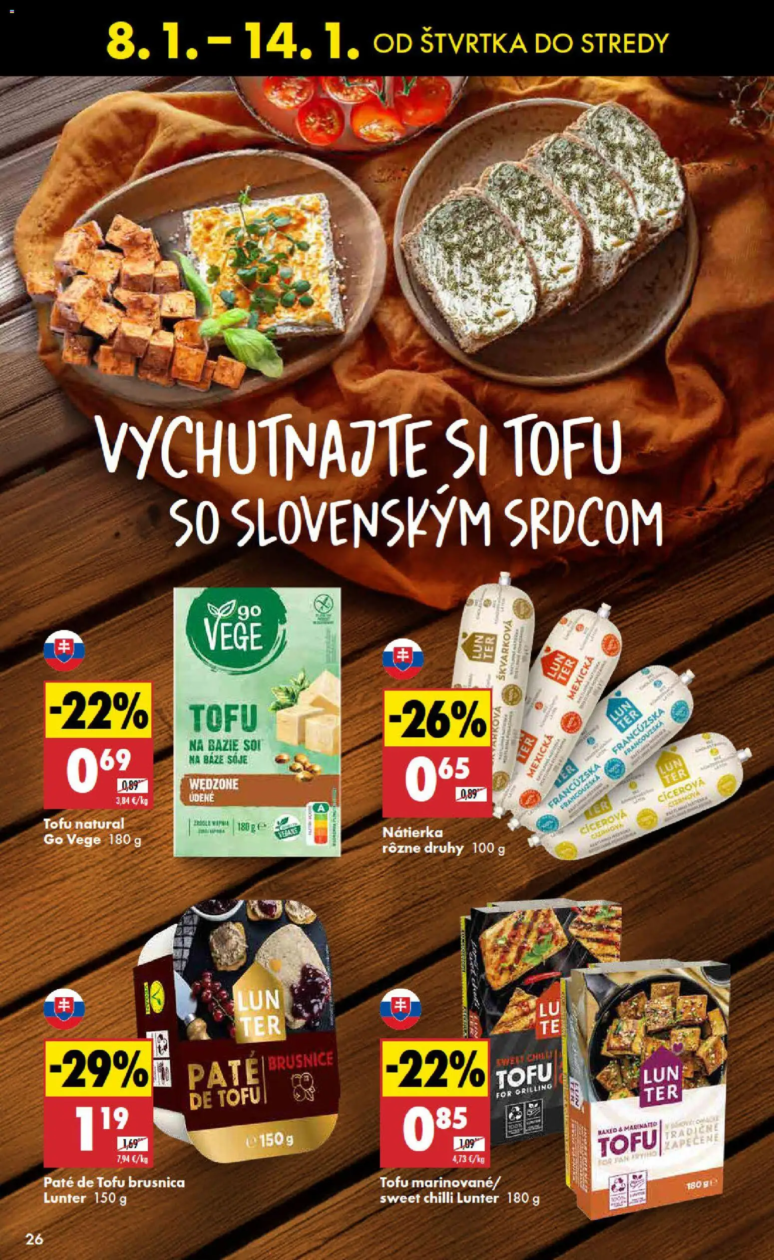 Nové Biedronka akcie – leták je platný od 08.01.2026 | Strana: 26 | Produkty: Tofu, Chilli