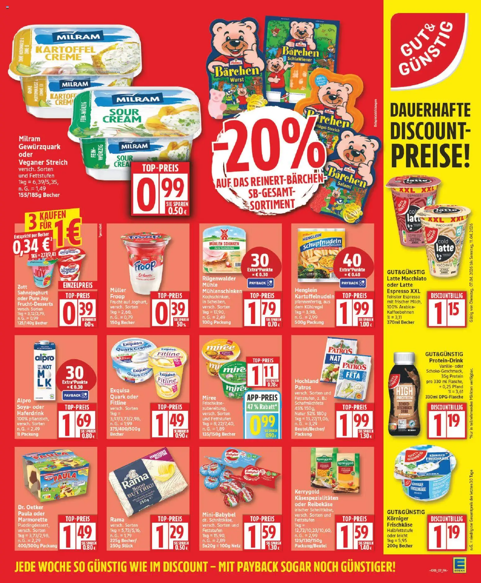 Edeka Prospekt 	 – gültig ab 07.04.2026 | Seite: 7 | Produkte: Rama, Mayonnaise, Salami, Frischkase