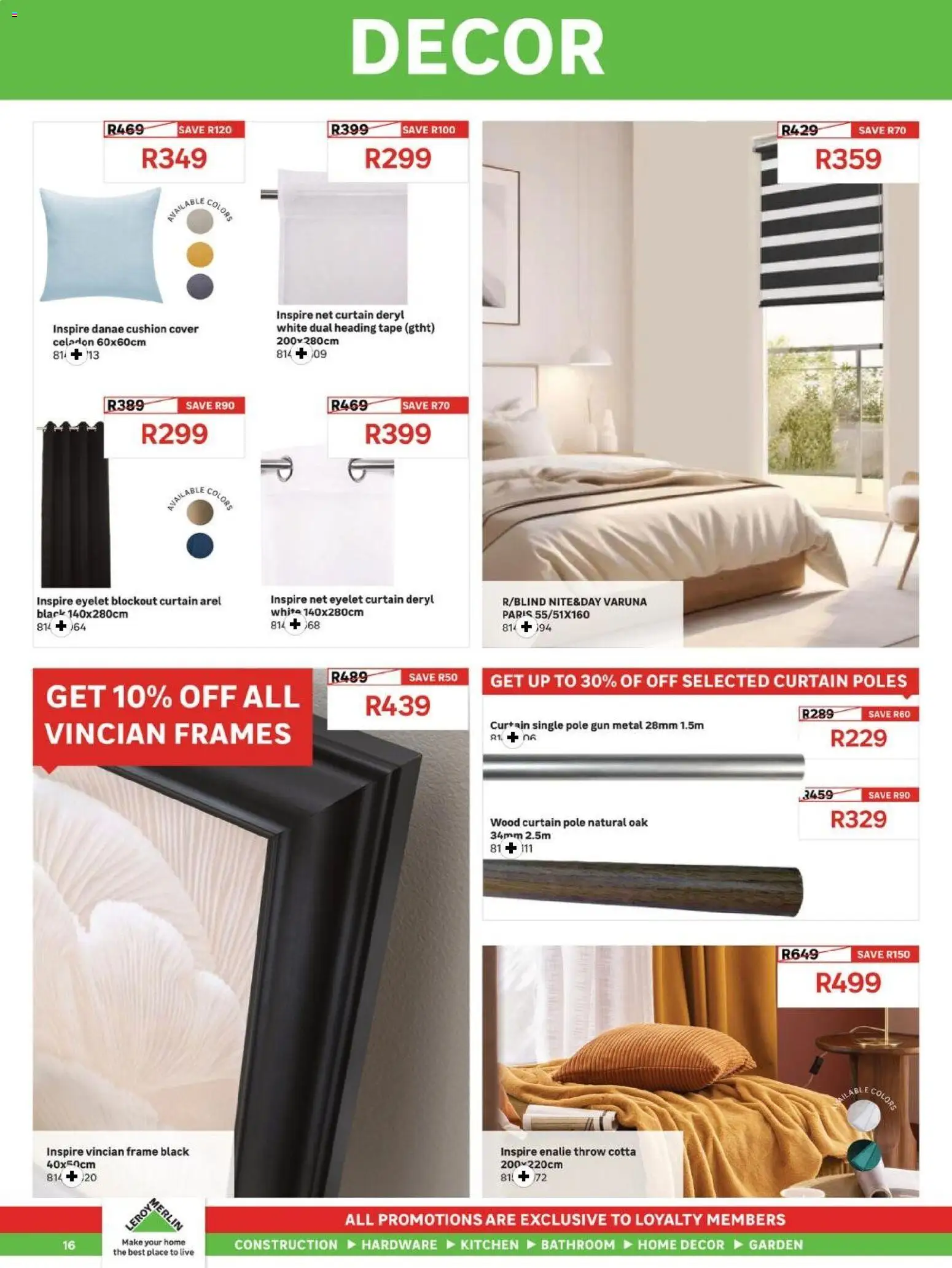 New Leroy Merlin catalogue – valid from 03.04.2026 | Page: 16 | Products: Cover, Cushion, Frame, Tape