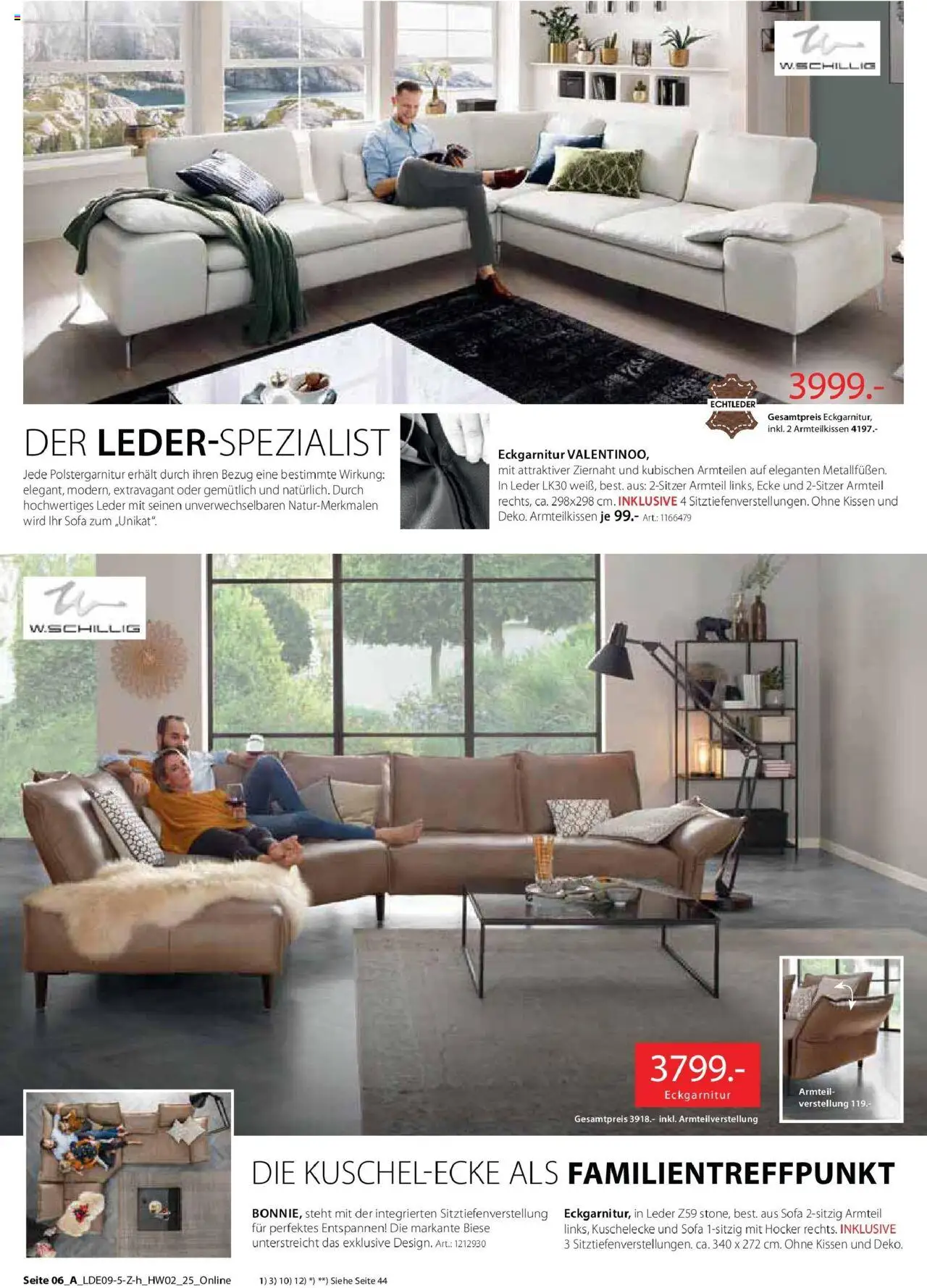 Zurbrüggen Wohnen – gültig ab 28.09.2025 | Seite: 12 | Produkte: Hocker, Kissen, Sofa