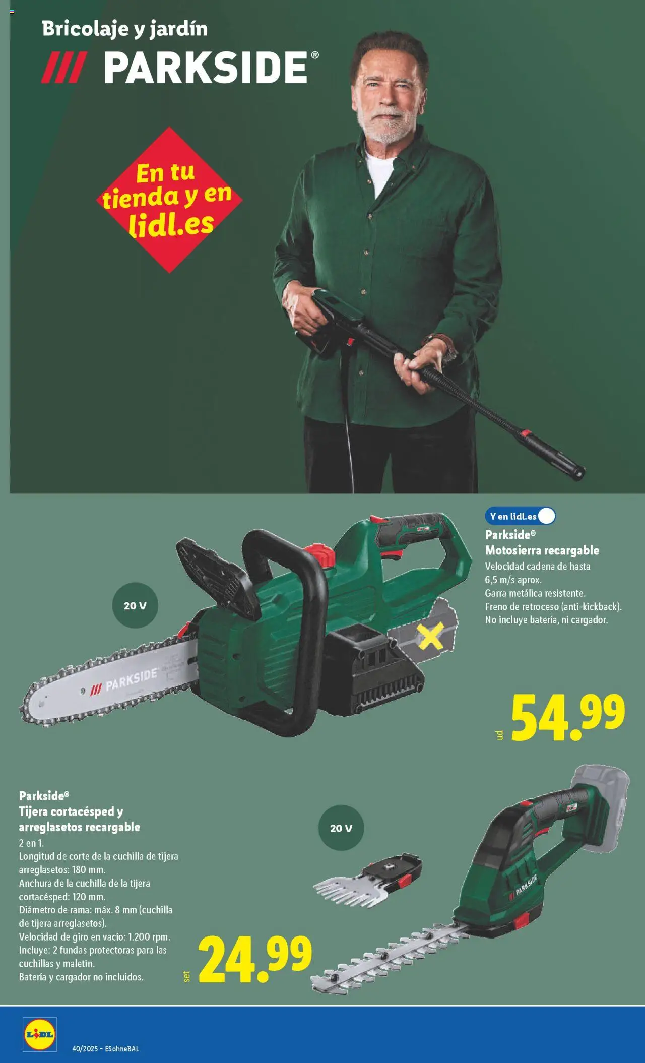 Lidl catálogo de bazar MAD │ válido desde el 29.09.2025 | Página: 4 | Productos: Motosierra, Απολυμαντικό, Batería