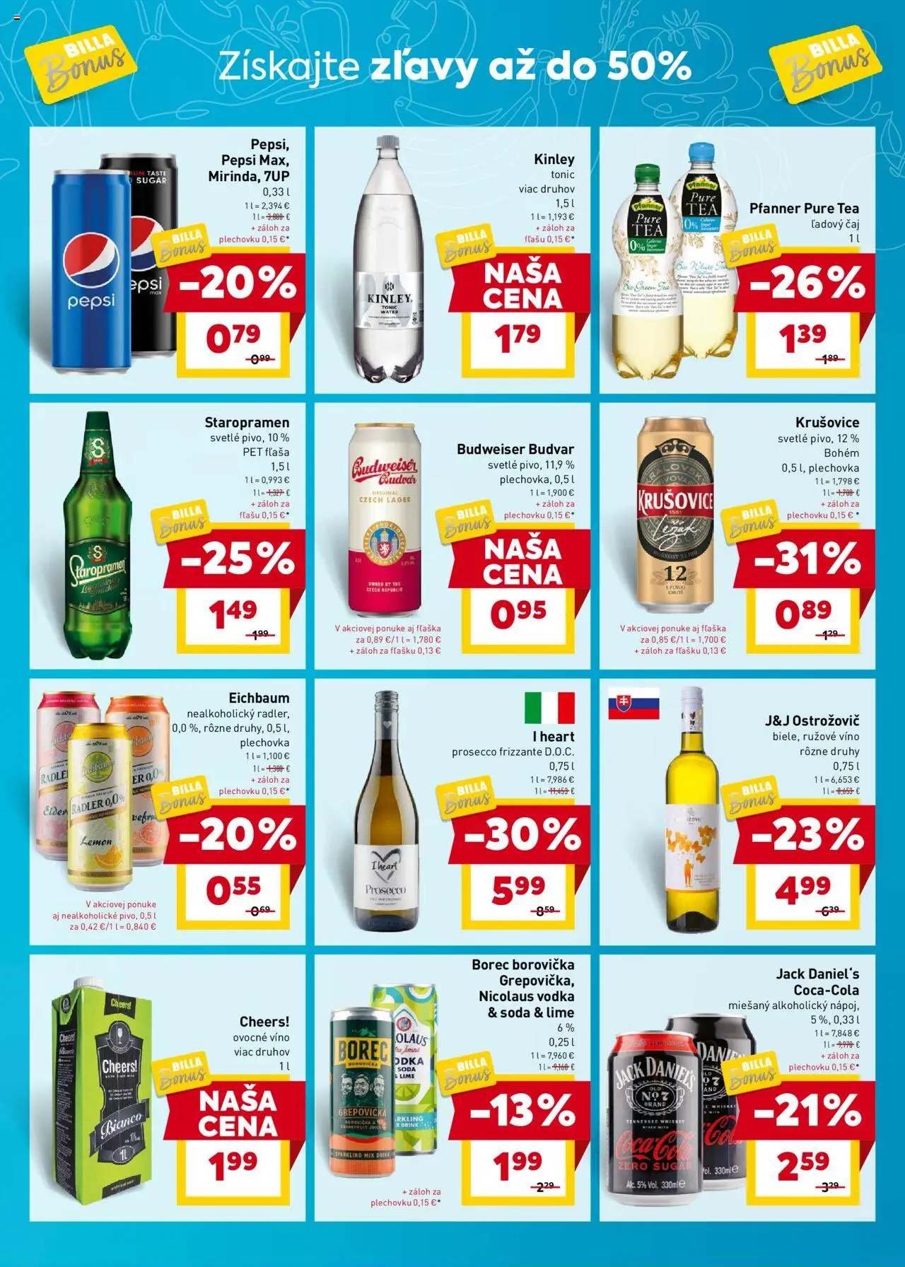 Nové Billa akcie – leták je platný od 10.09.2025 | Strana: 7 | Produkty: Krušovice, Budvar, Rúžové víno, Staropramen
