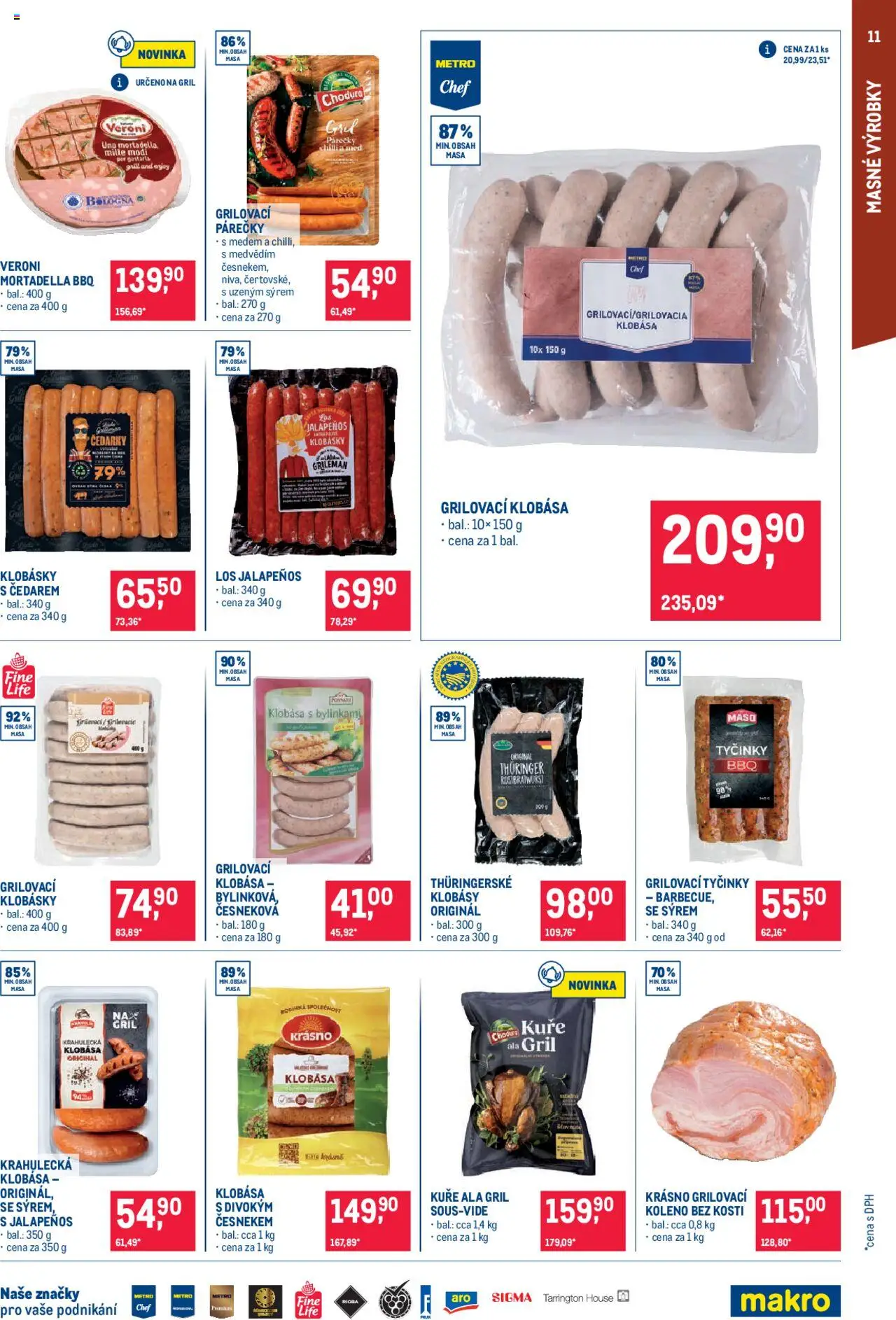 Makro leták - Pro milovníky jídla od 18.06.2025 | Strana: 11 | Produkty: Klobása, Gril, Jalapeňos, Maso