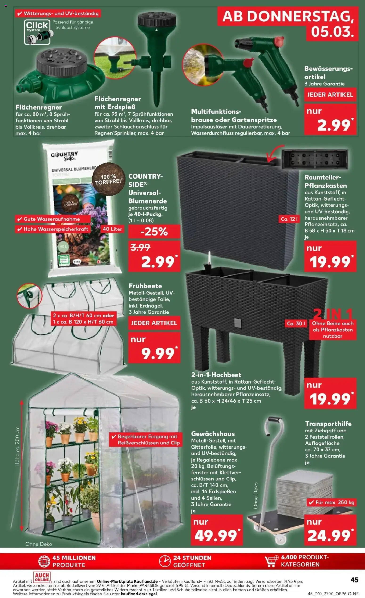 Kaufland Prospekt Aschersleben	 – gültig ab 05.03.2026 | Seite: 45 | Produkte: Raumteiler, Blumenerde