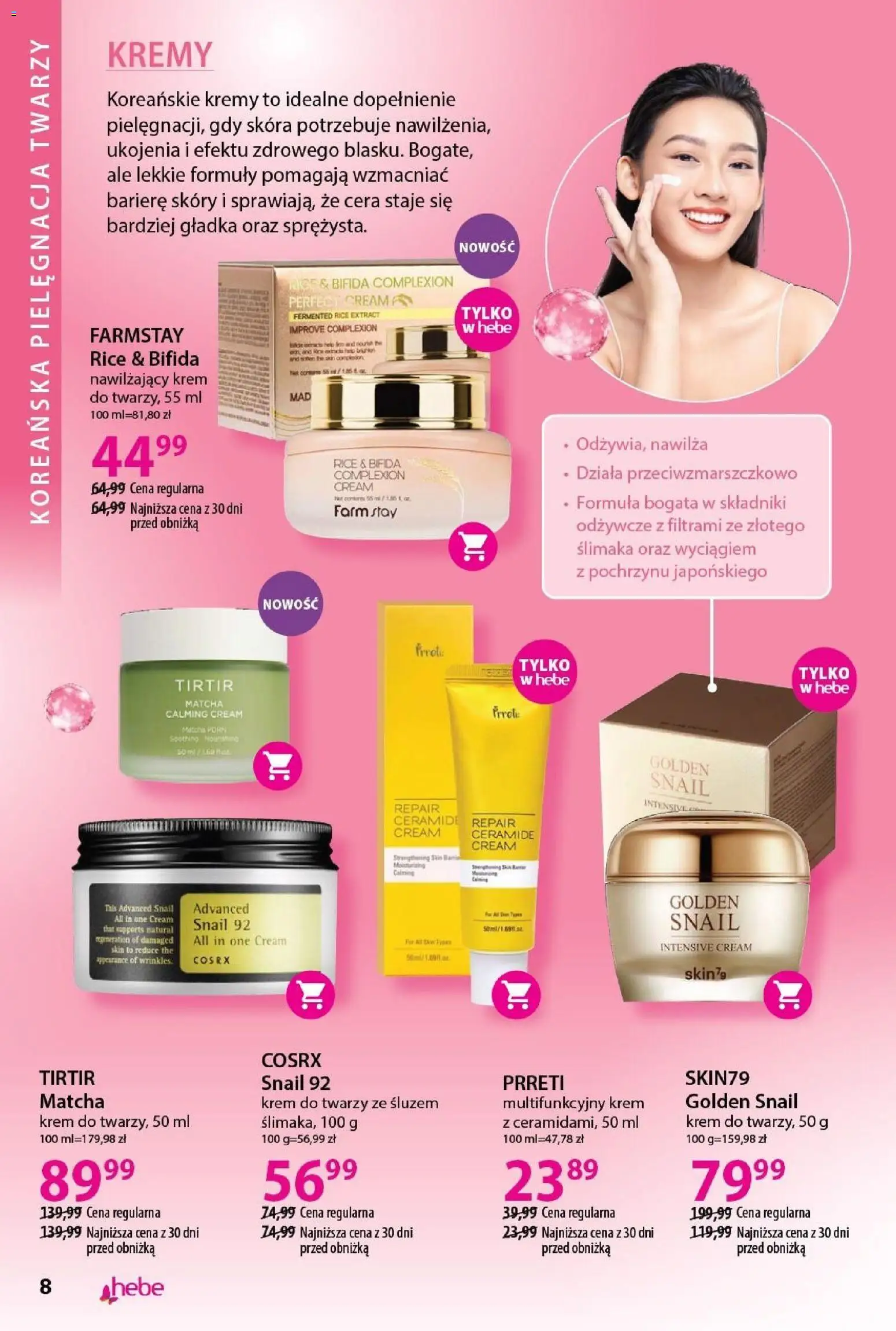 Hebe gazetka - Katalog od 19.03.2026 | Strona: 8 | Produkty: Krem, Krem do twarzy