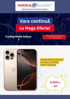 Catalog Media Galaxy – previzualizare al pliantului de la Media Galaxy valabil de la 24.07.2025