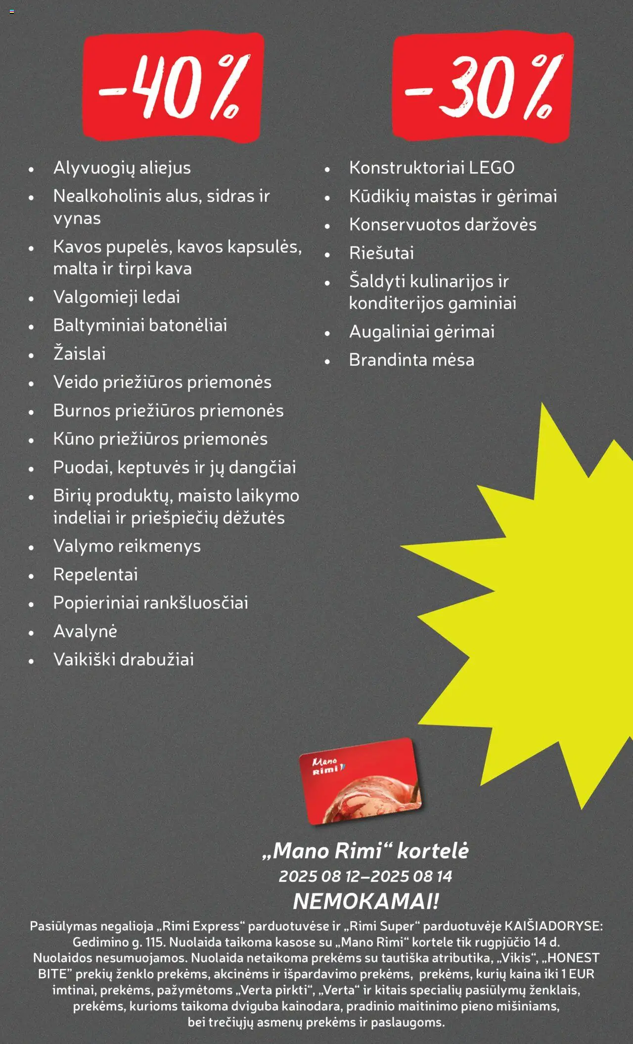 Rimi leidinys│galioja nuo 12.08.2025 | Puslapis: 3 | Prekių: Aliejus, Kava, Valgomieji ledai, Vynas