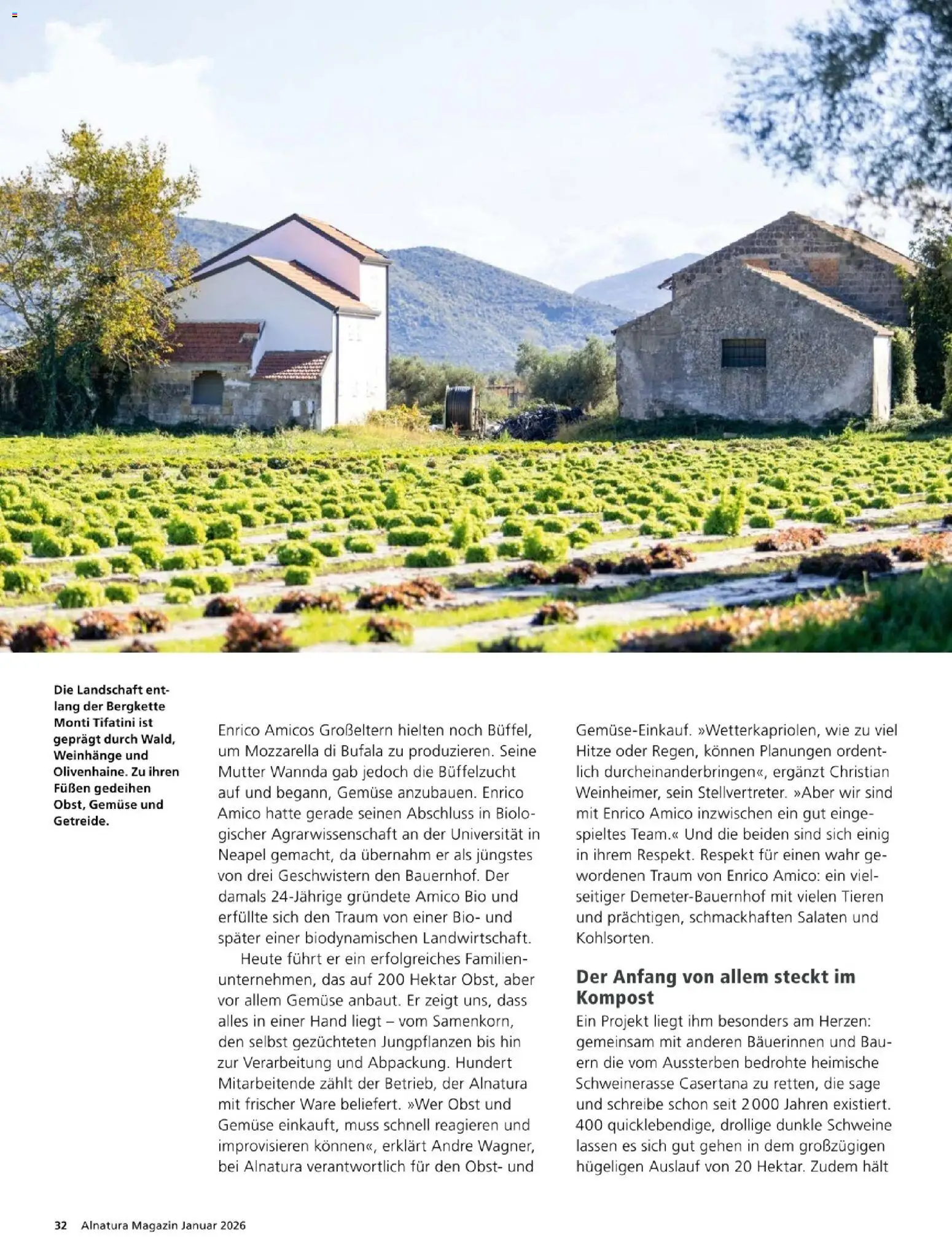 Alnatura Prospekt – gültig ab 01.01.2026 | Seite: 32 | Produkte: Mozzarella, Gemüse, Obst