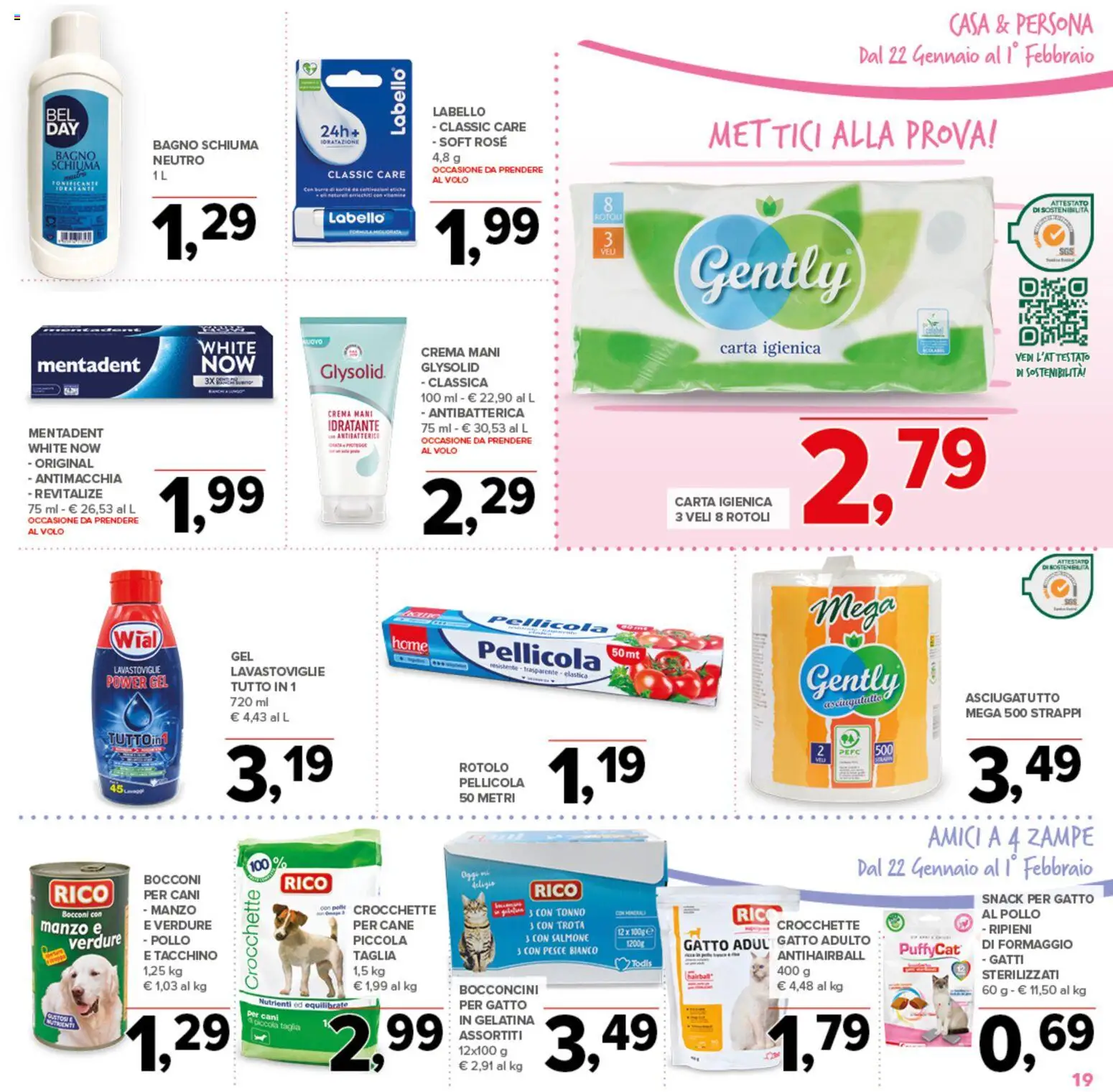 Volantino Todis del 22.01.2026 | Pagina: 19 | Prodotti: Salmone, Trota, Tonno, Asciugatutto