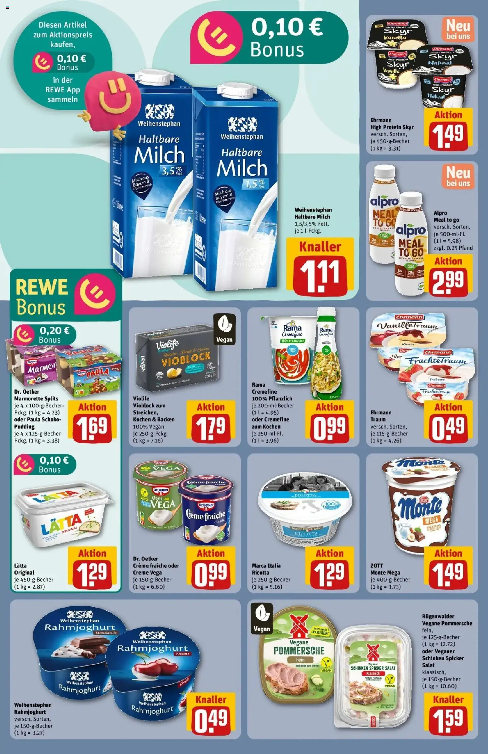 Rewe Prospekt Elsterwerda	 – gültig ab 02.03.2026 | Seite: 18 | Produkte: Milch, Haltbare milch, Creme, Lätta