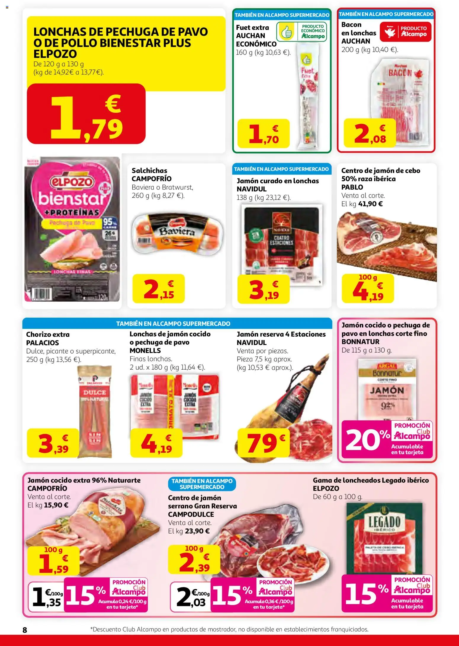 Alcampo HGU MadridActívate en Primavera │ válido desde el 12.03.2026 | Página: 8 | Productos: Jamón, Jamón cocido