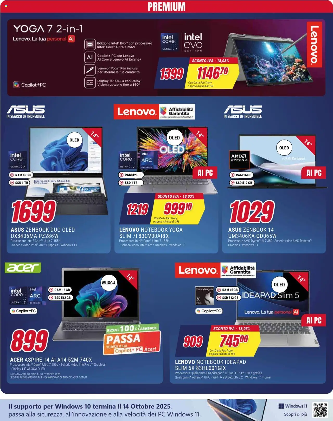 Volantino Trony del 02.10.2025 | Pagina: 33 | Prodotti: Notebook, PC, Video, Fan