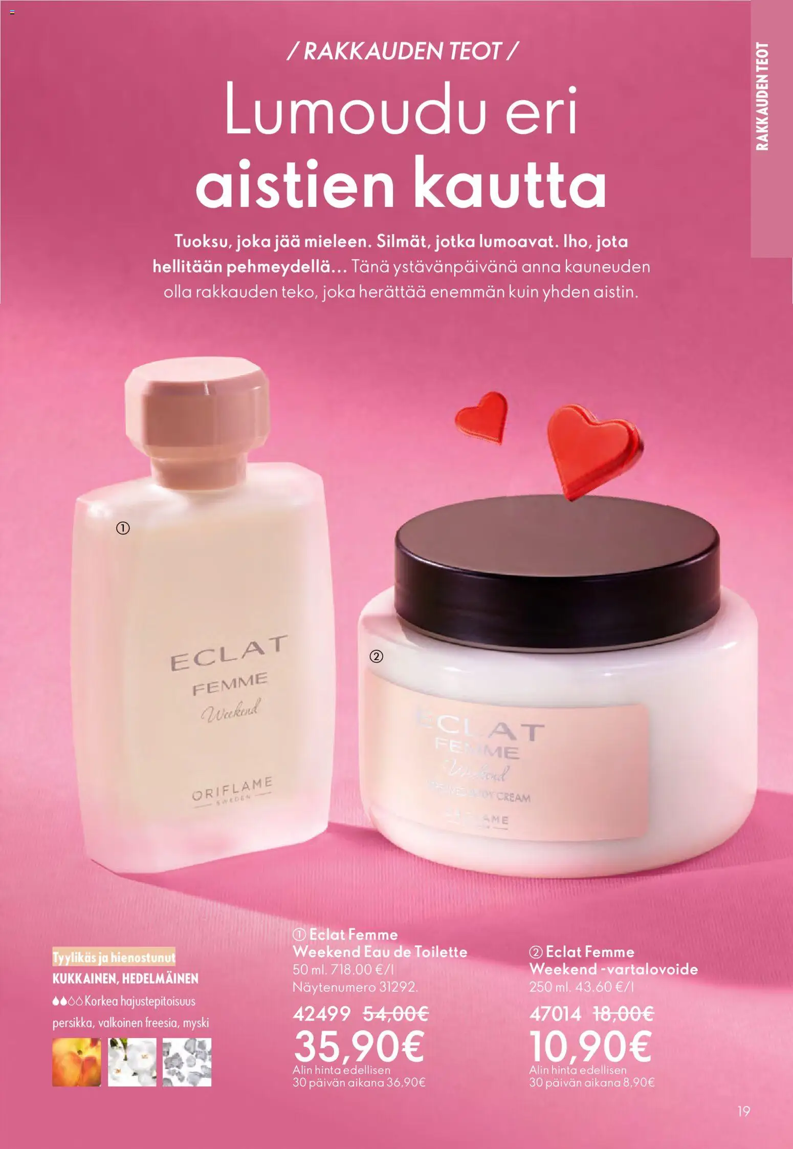 Oriflame - Esite 02 – voimassa 28.01.2026 alkaen | Sivu: 19 | Tuotteet: Eau de toilette, Vartalovoide