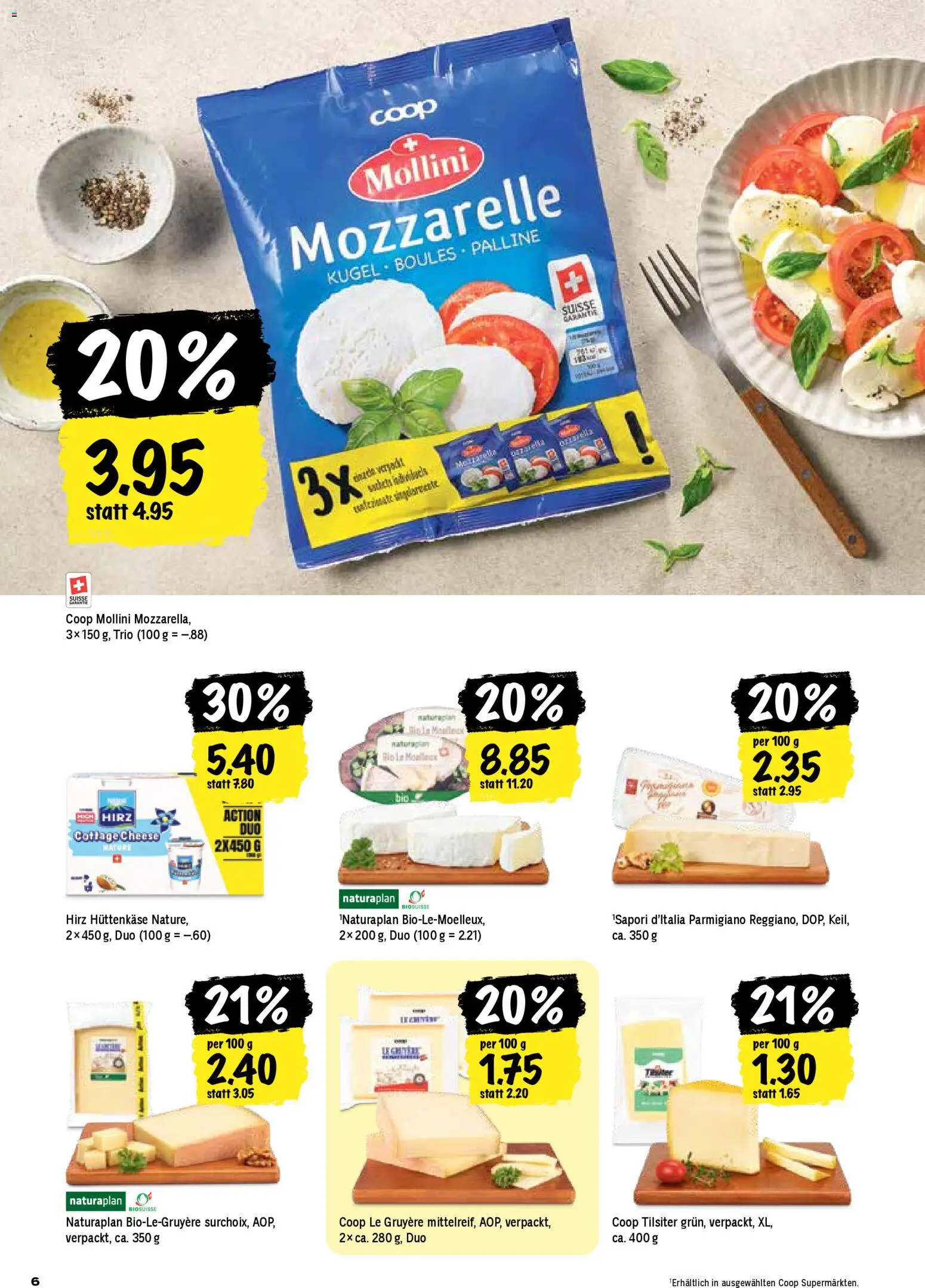 Coop aktionen – gültig ab 09.04.2026 | Seite: 6 | Produkte: Hüttenkäse