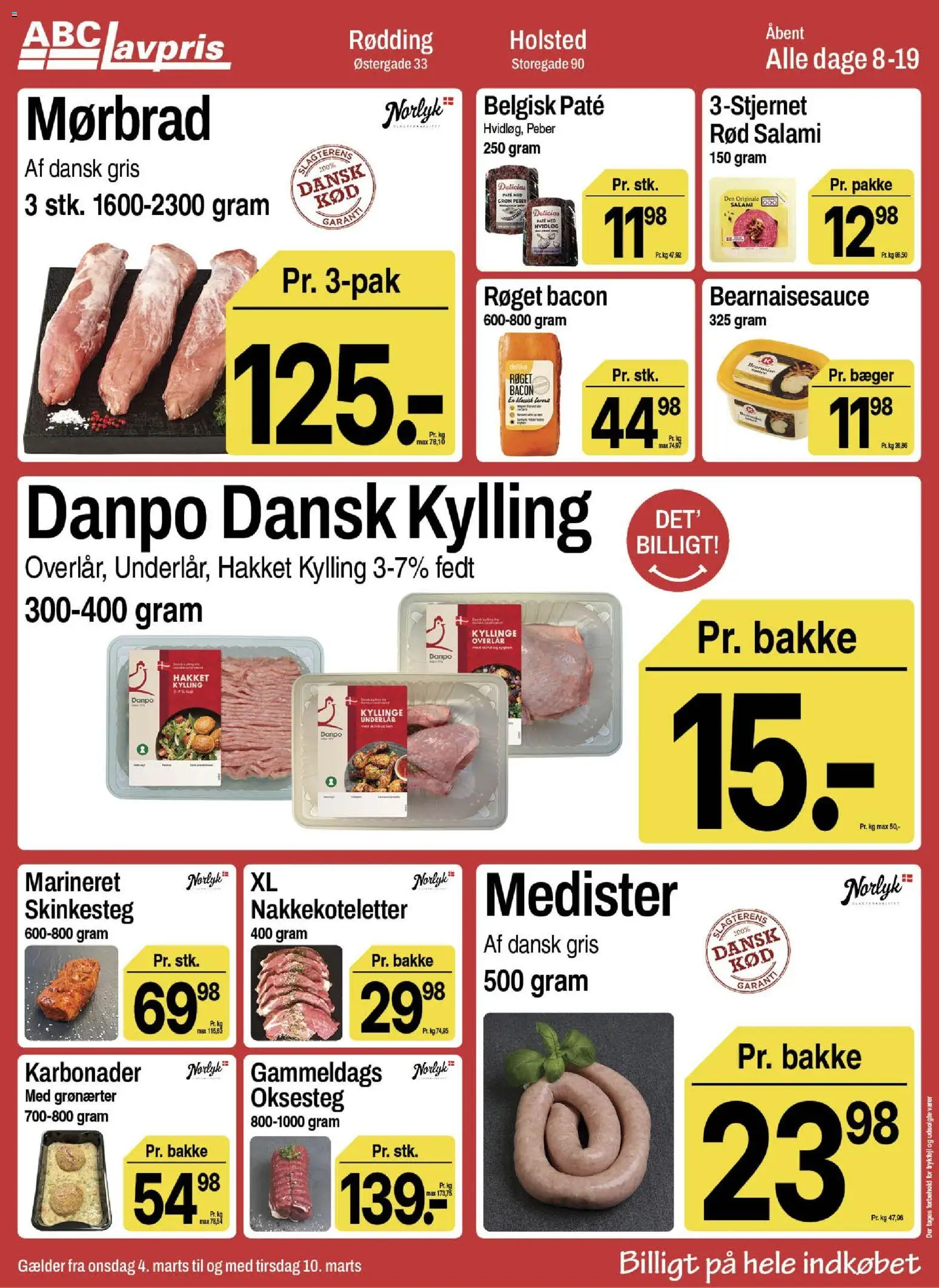 Abc Lavpris tilbudsavis – gyldig fra 04.03.2026 | Side: 5 | Produkter: Paté, Peber, Hvidløg, Bacon