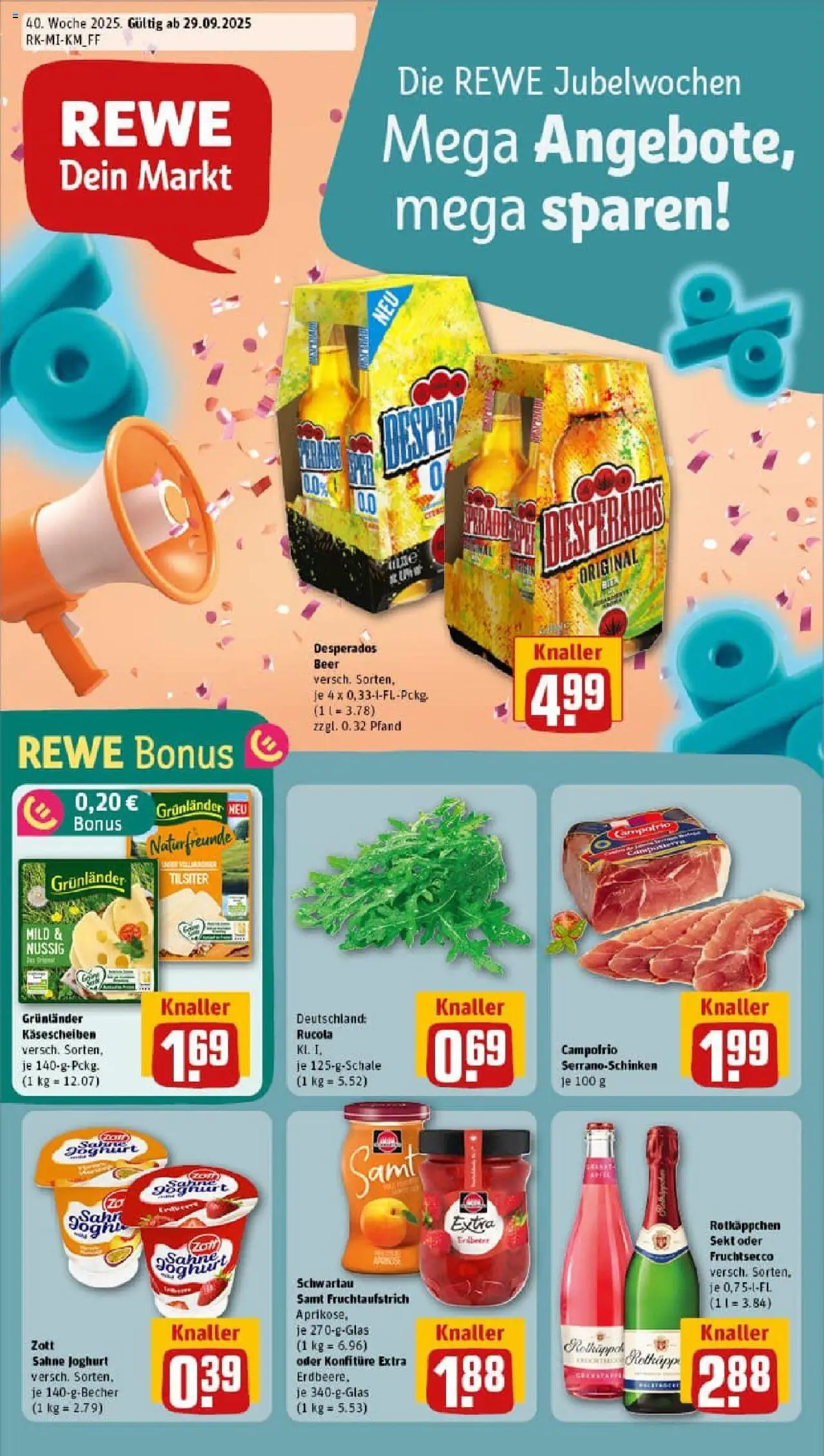 Rewe prospekt Marburg	 – gültig ab 28.09.2025 | Seite: 1 | Produkte: Joghurt, Schwartau samt, Rotkäppchen, Sahne