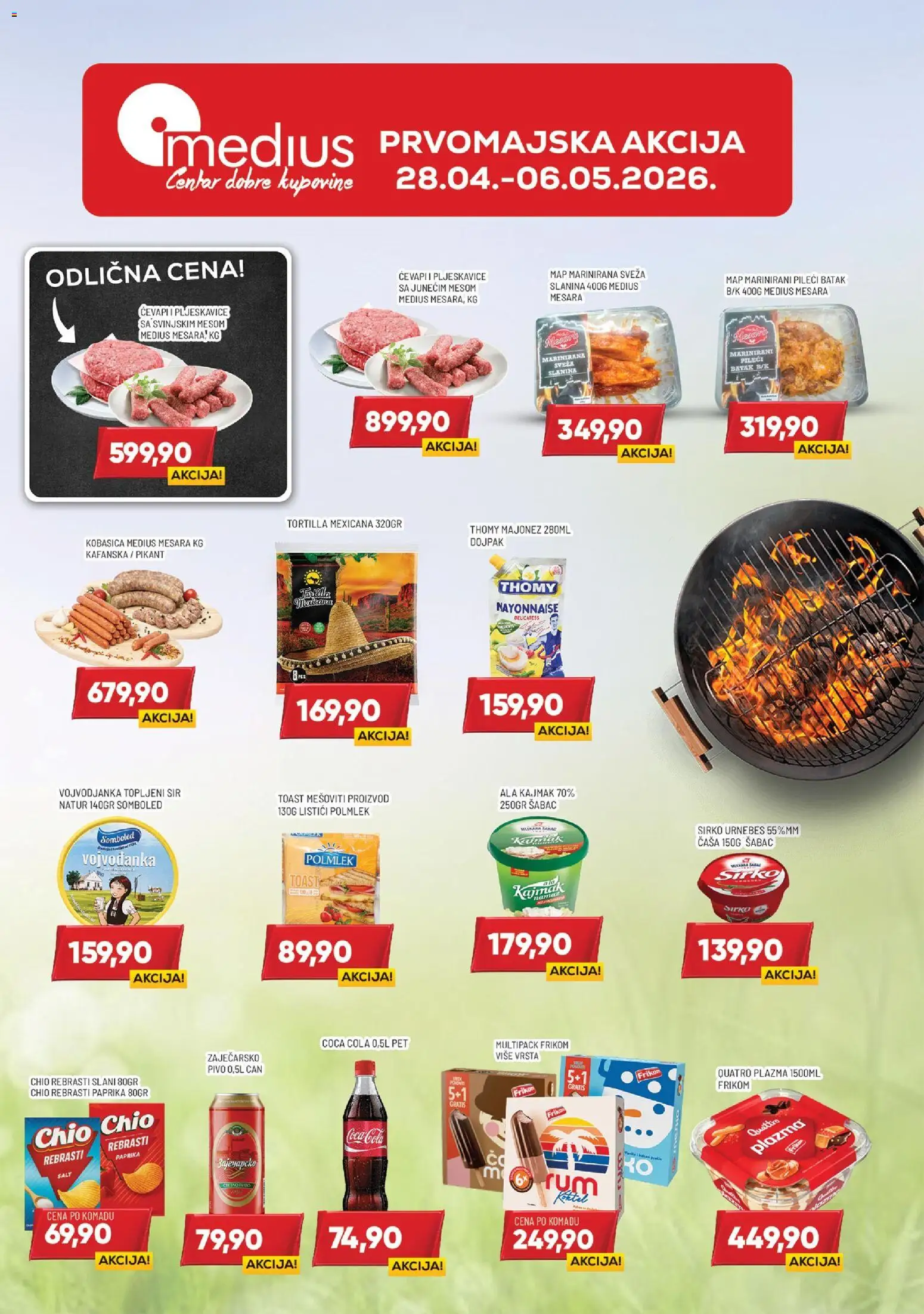 Medius katalog - važi od 28.04.2026 | Strana: 1 | Proizvode: Majonez, Plazma, Slanina, Kajmak